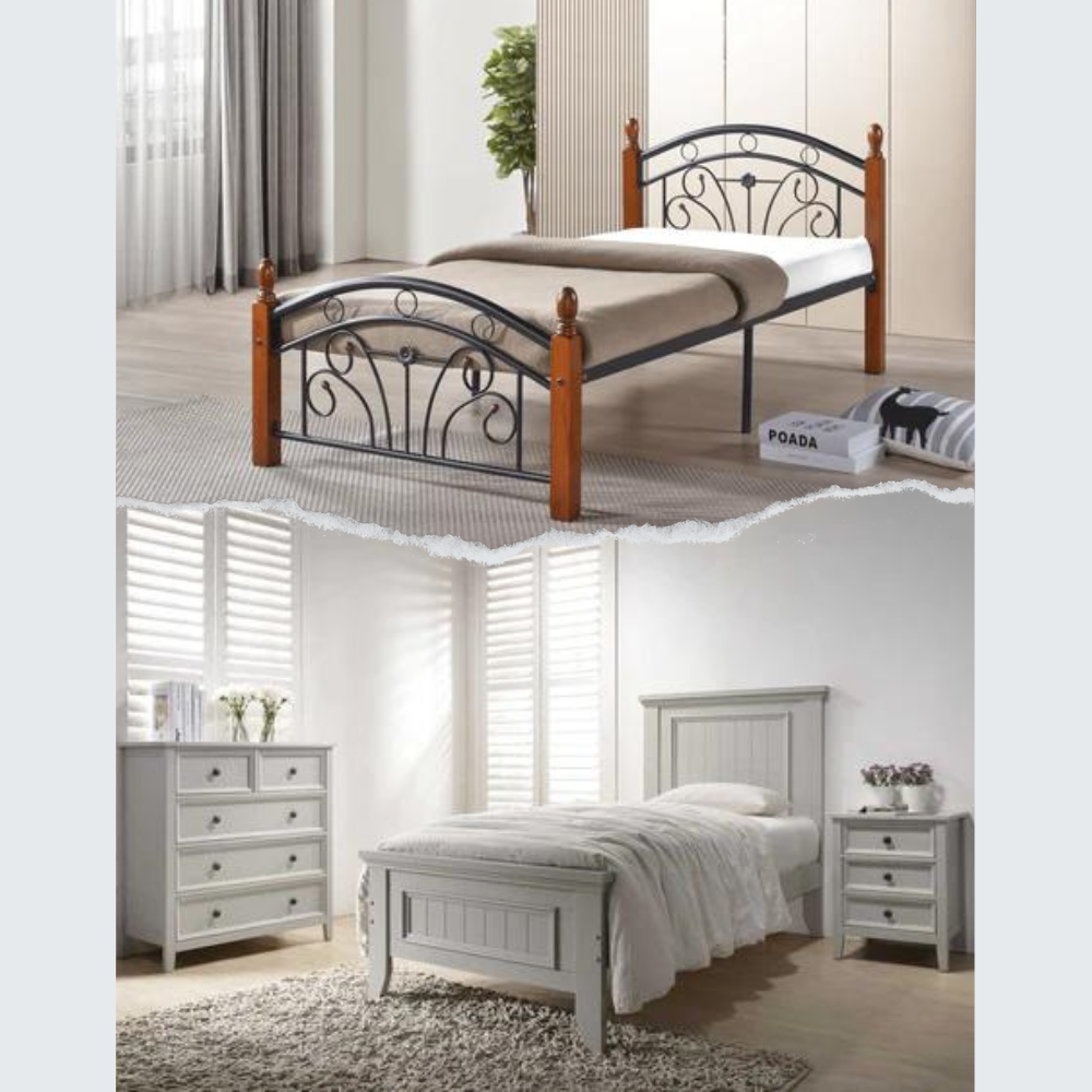 King single deals steel bed frame