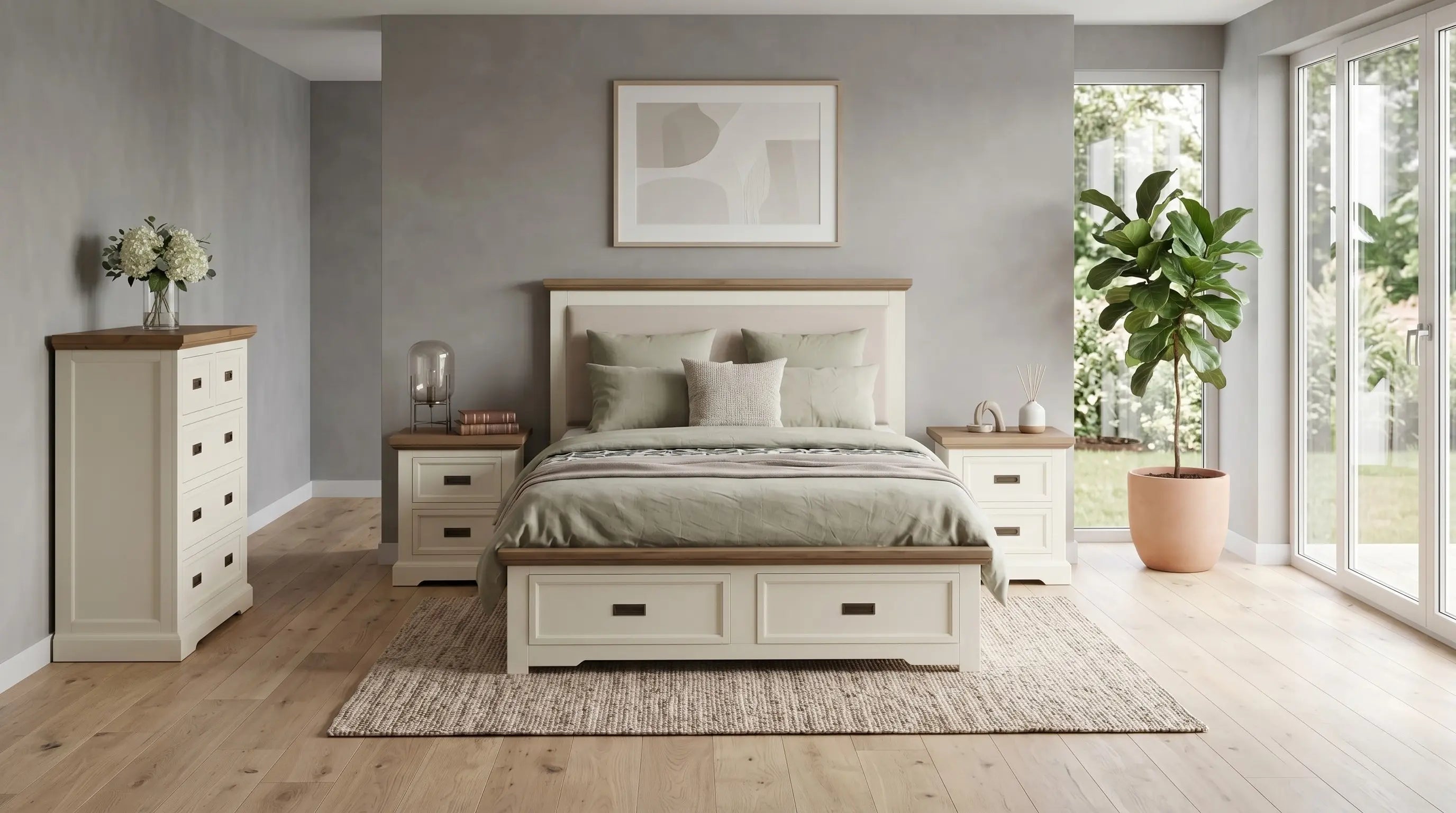 Jericho 4 Piece Tallboy Bedroom Suite
