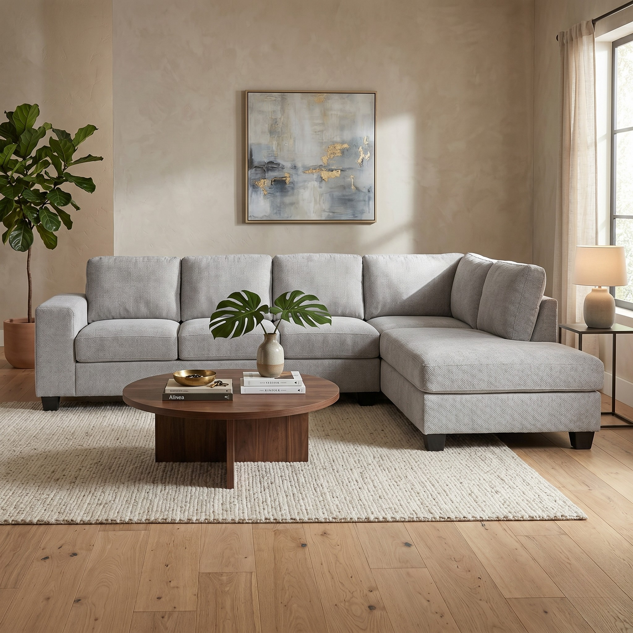Marsden Corner Sofa - Light grey