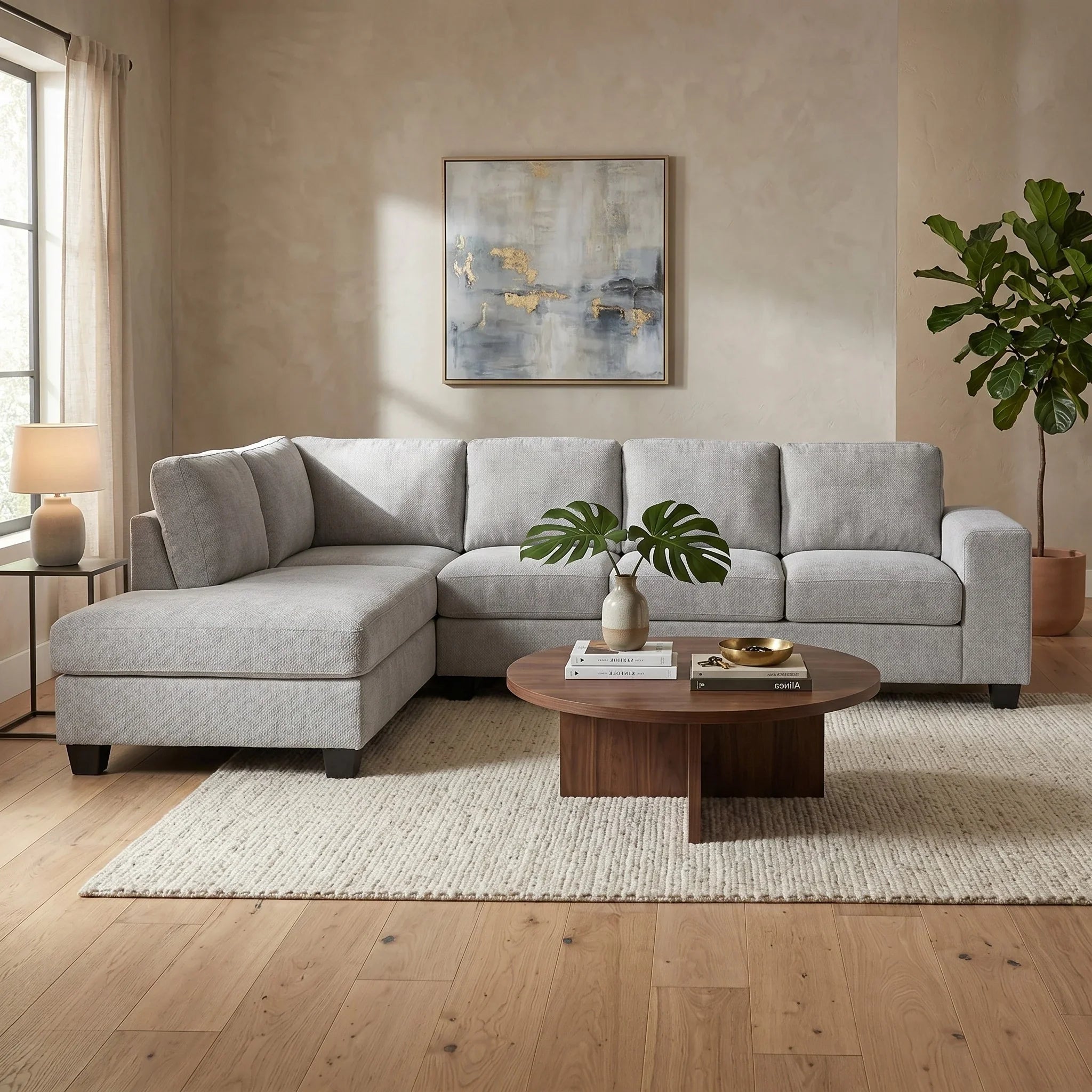 Marsden Corner Sofa - Light grey
