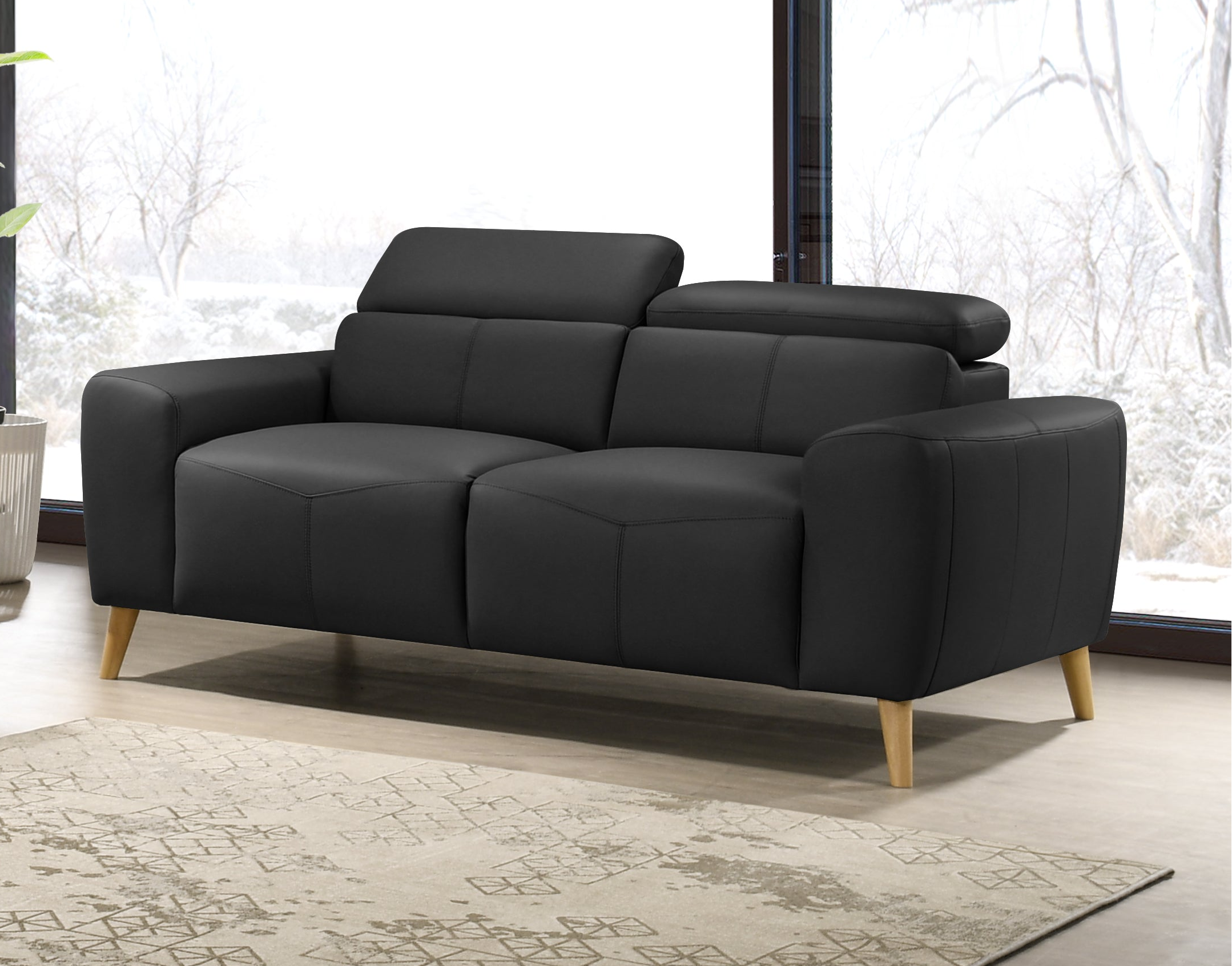 Percy 2 Seater Leather Lounge