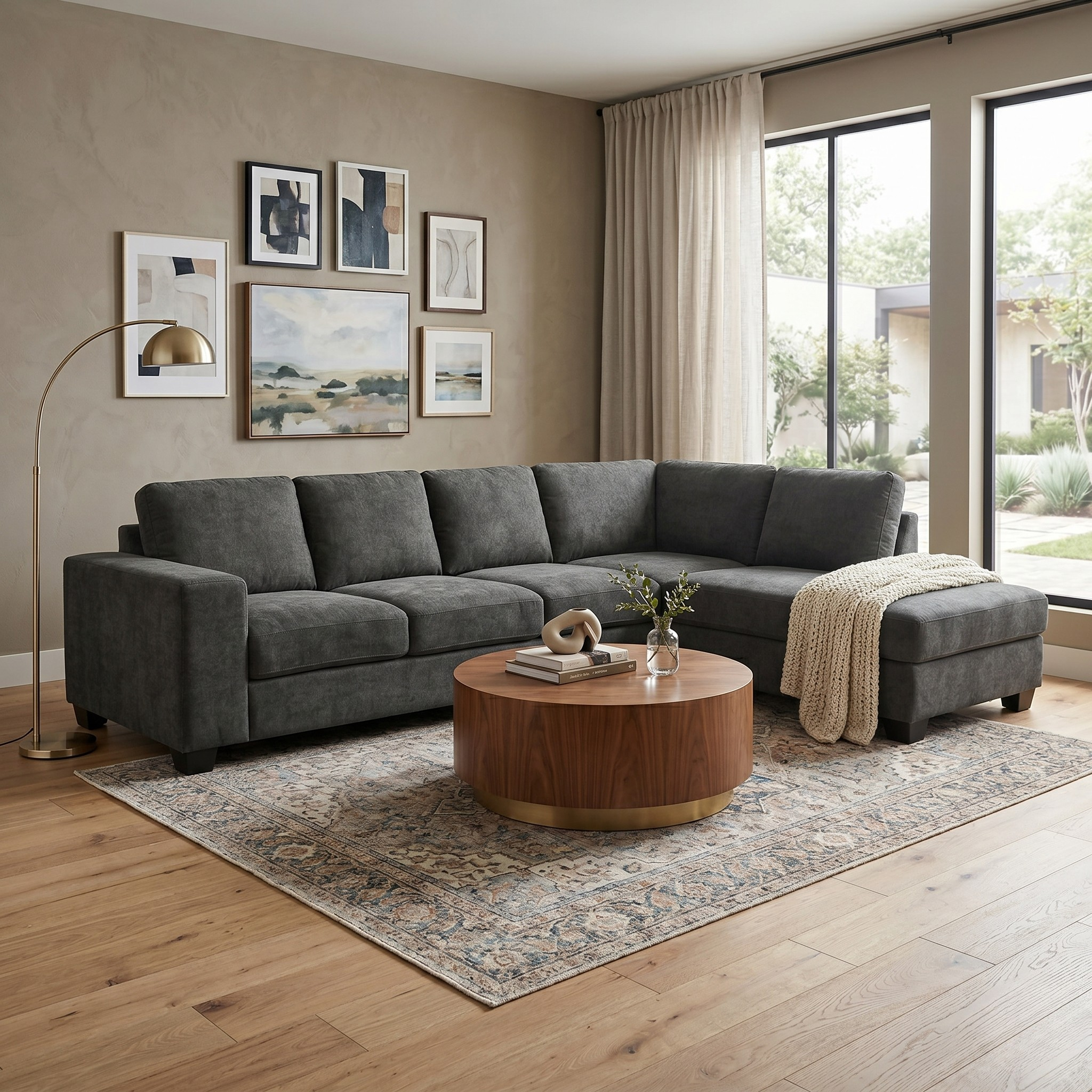 Marsden Corner Sofa - Dark grey