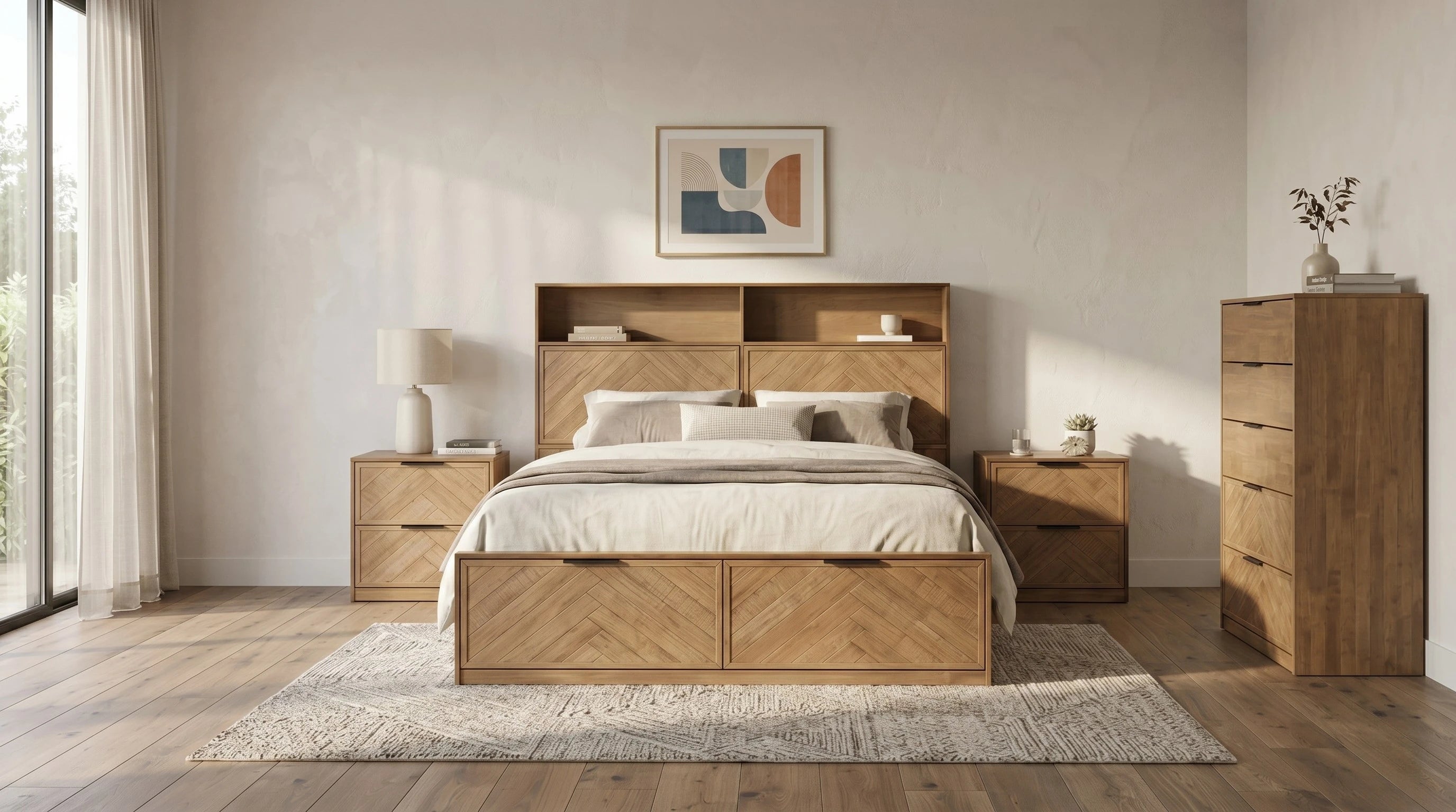 Cleveland 4 Piece Tallboy Bedroom Suite