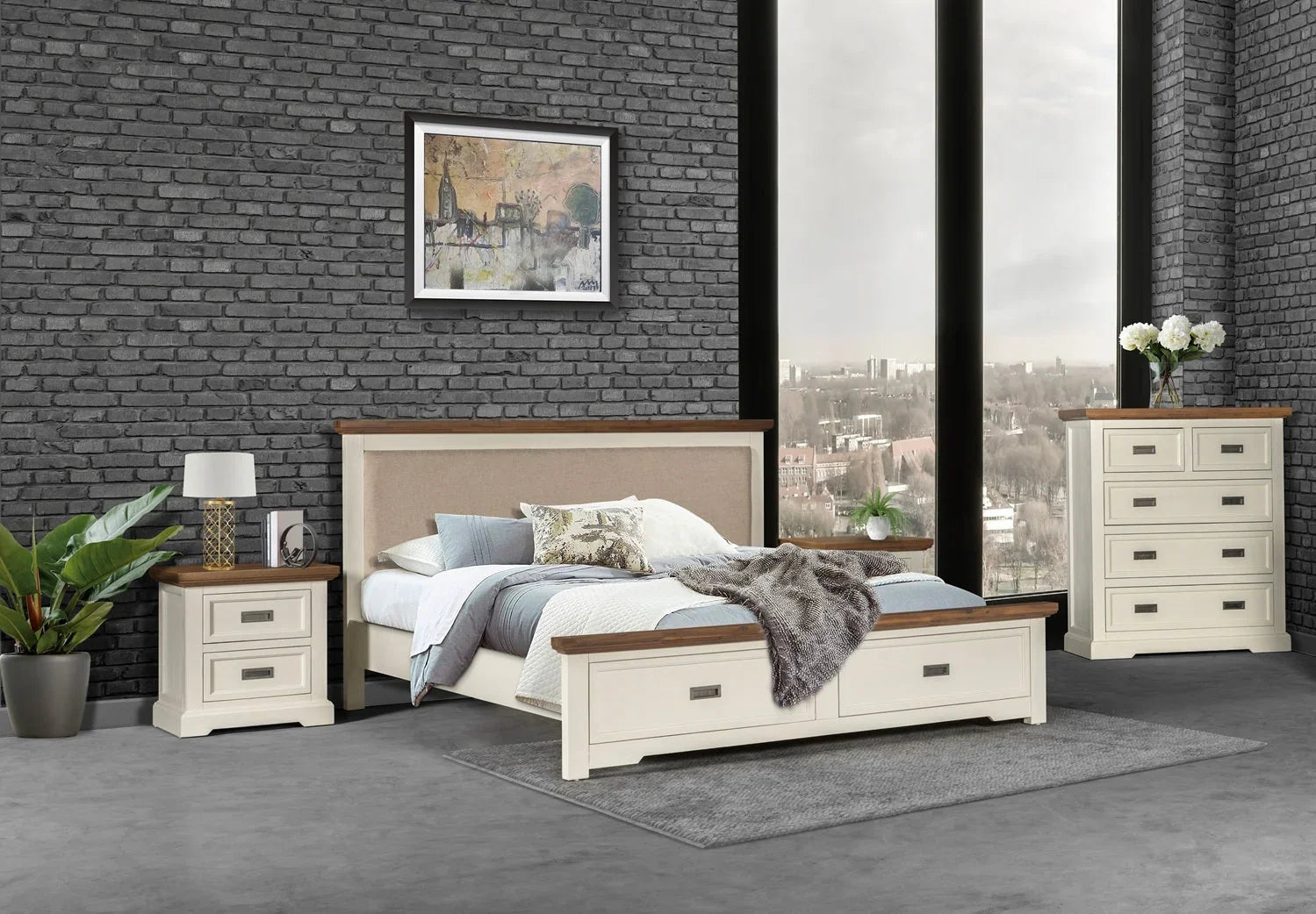 Jericho 4 Piece Tallboy Bedroom Suite