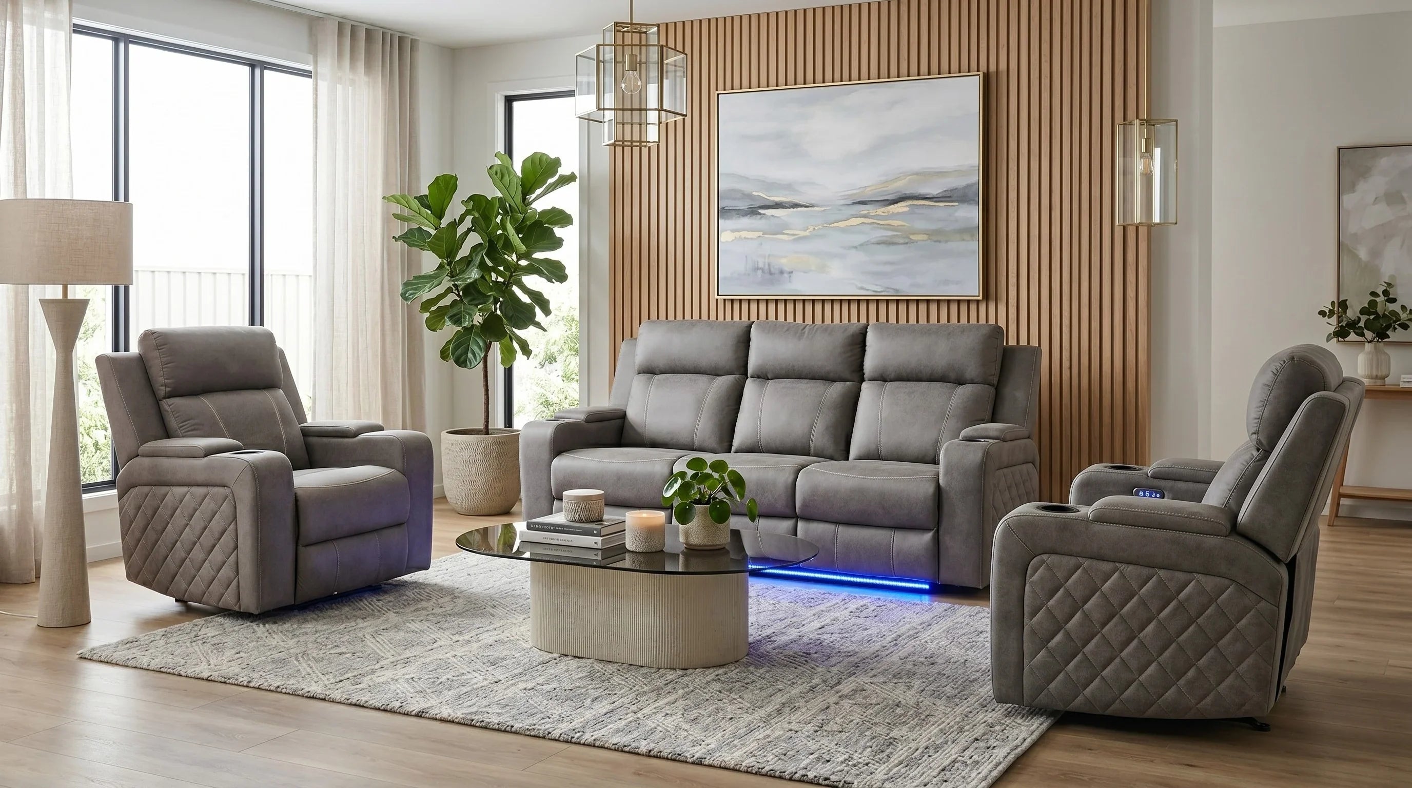 Broom Electric 3+1+1 Recliner Package