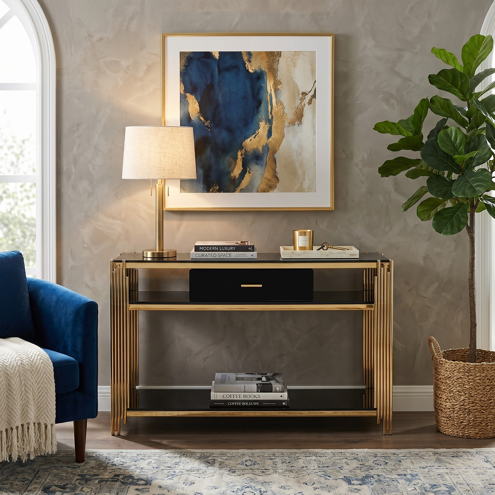 Dynamite Console Table with Mirror