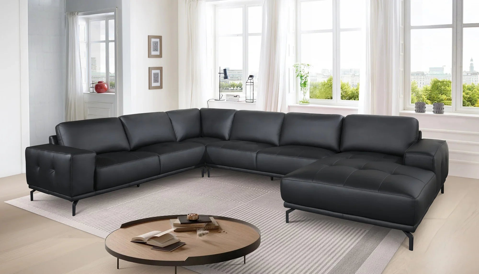 Lancaster Corner Leather Lounge