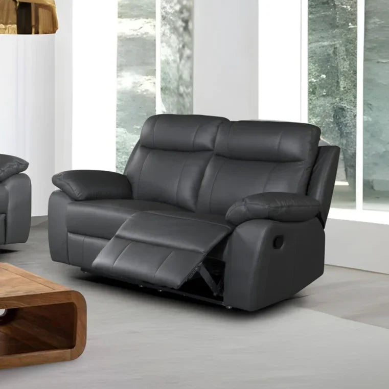 Latrobe 2 Seater Leather Recliner Lounge