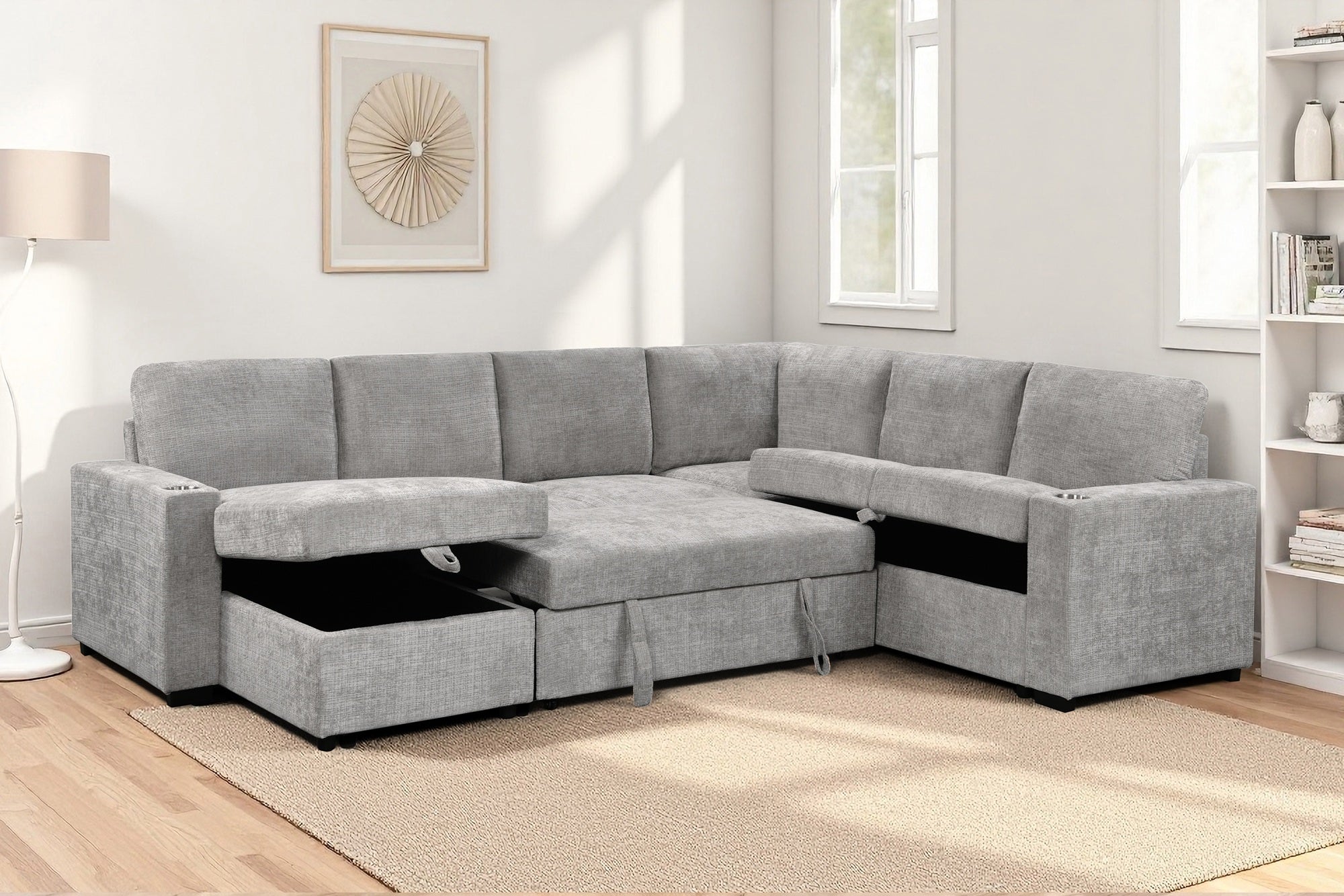 Springbrook Corner Sofa Bed with Storage