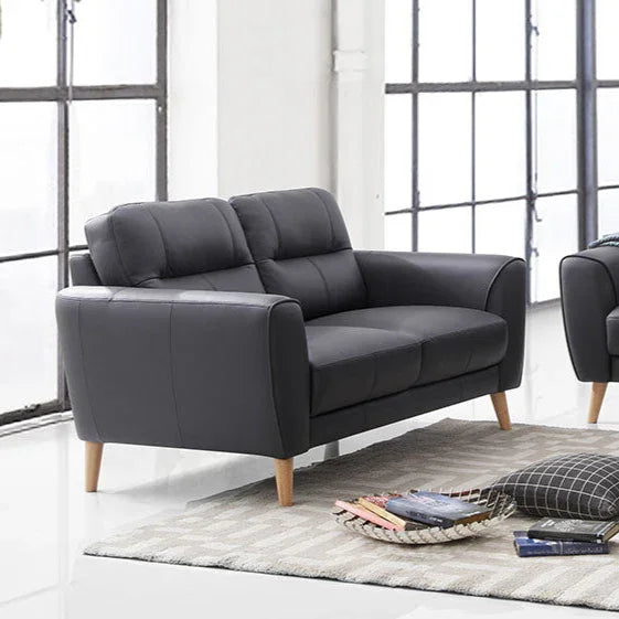 Pearl 2 Seater Leather Lounge