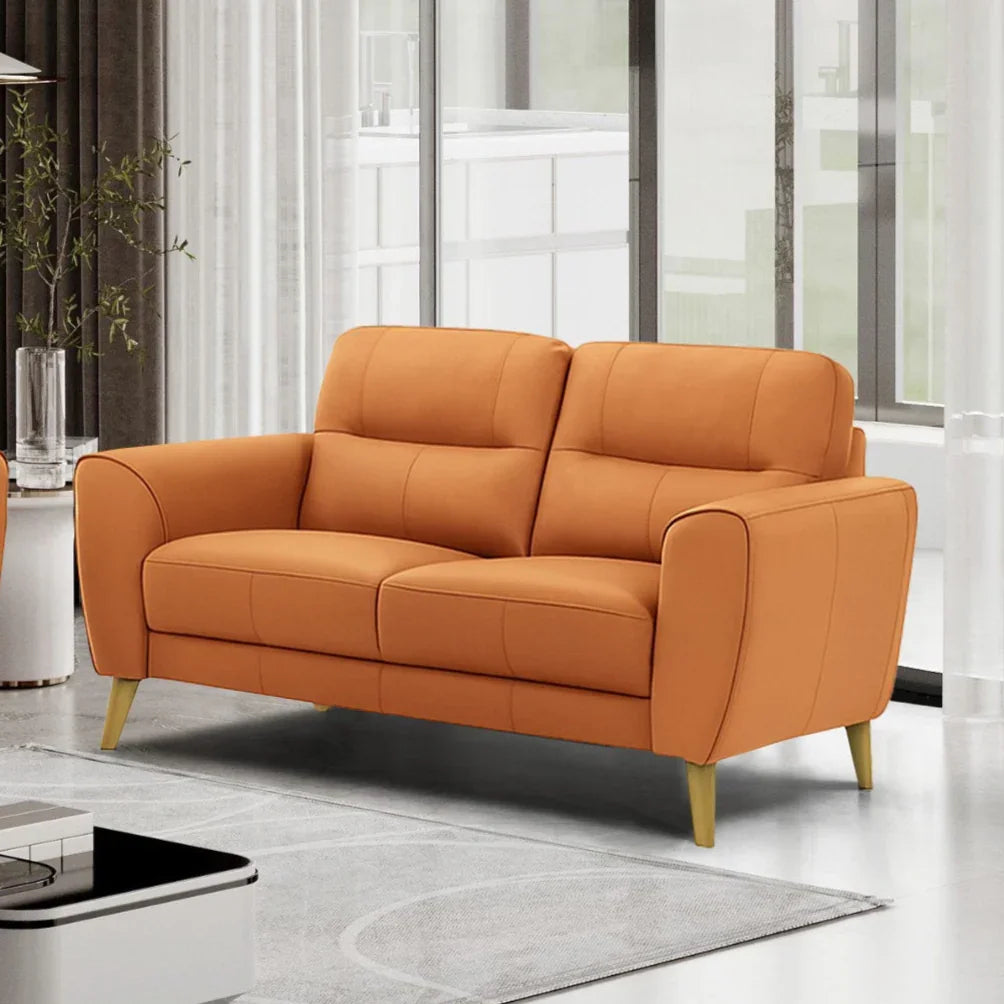 Pearl 2 Seater Leather Lounge