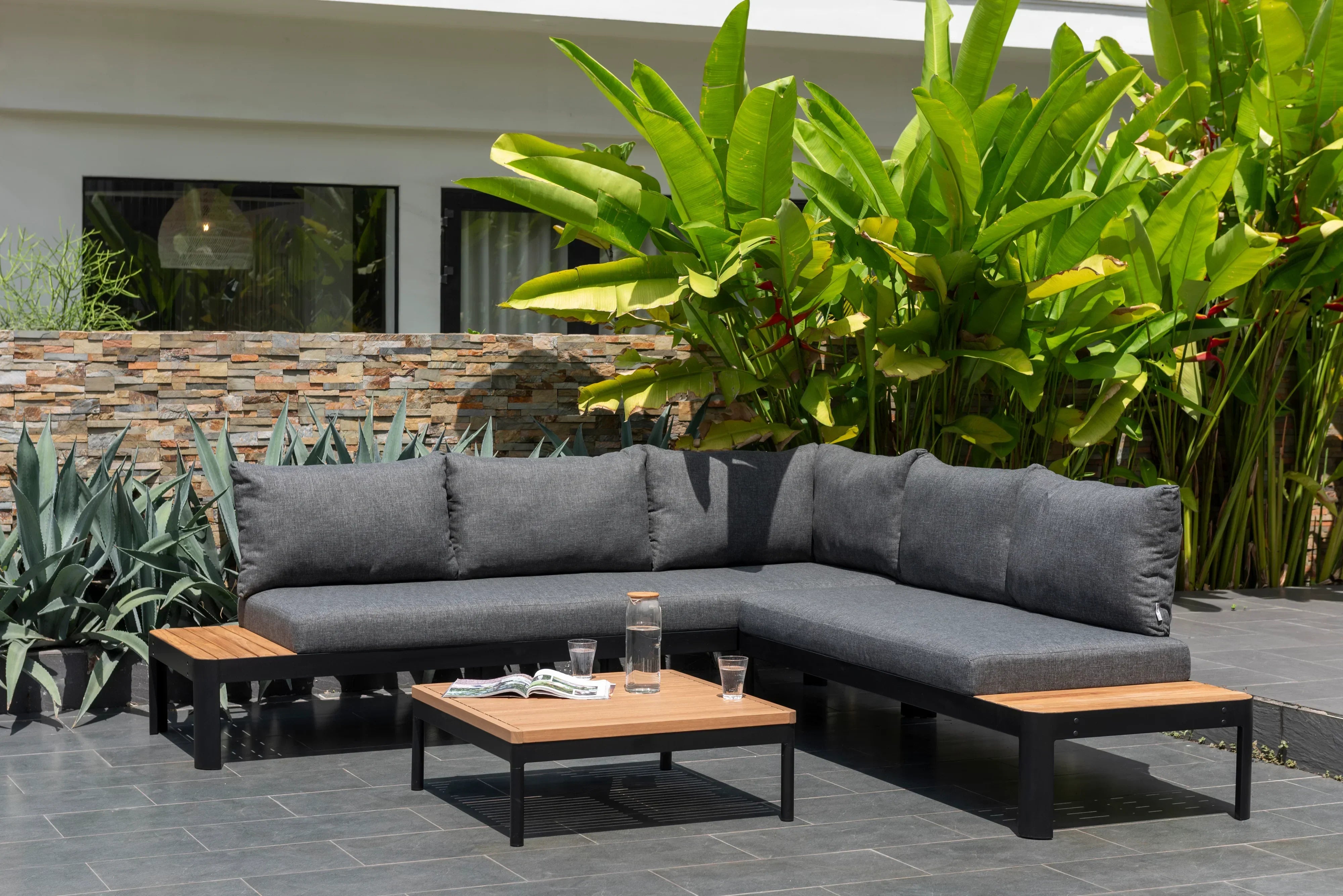 Portals Outdoor Corner Lounge with Bendigo Coffee Table