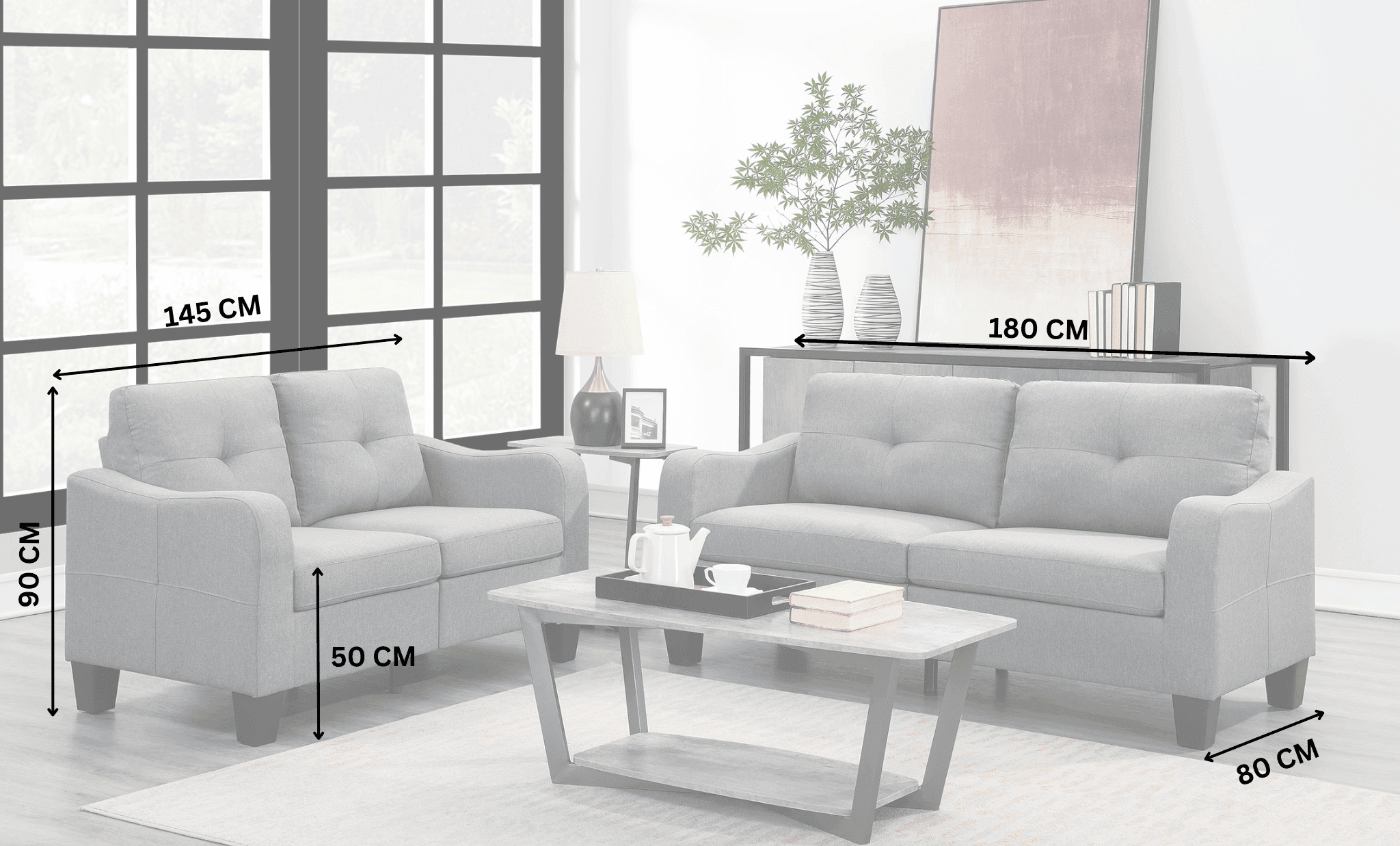 Savannah 2 Seater PU Leather Sofa