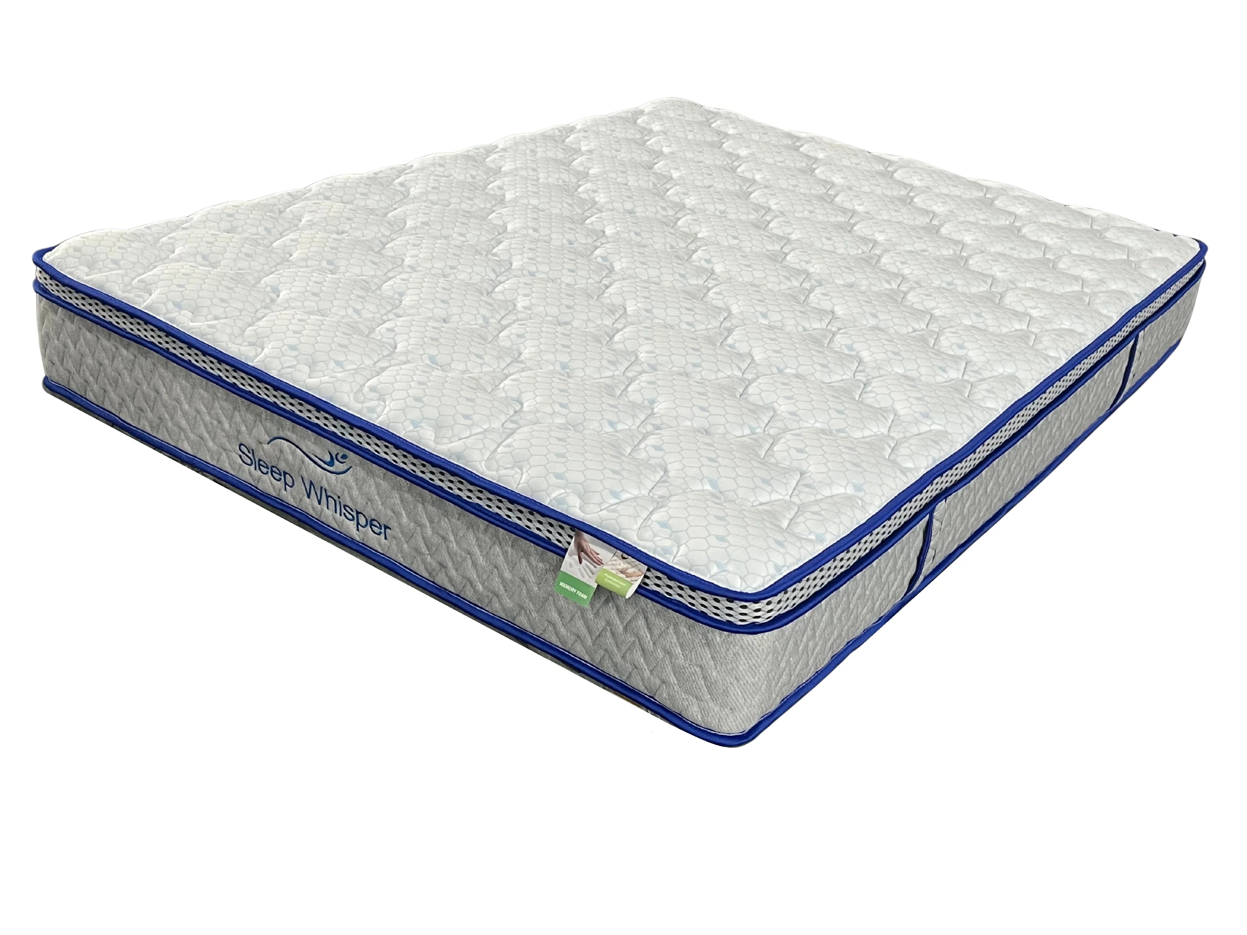 Mattress with a blue border on a white background