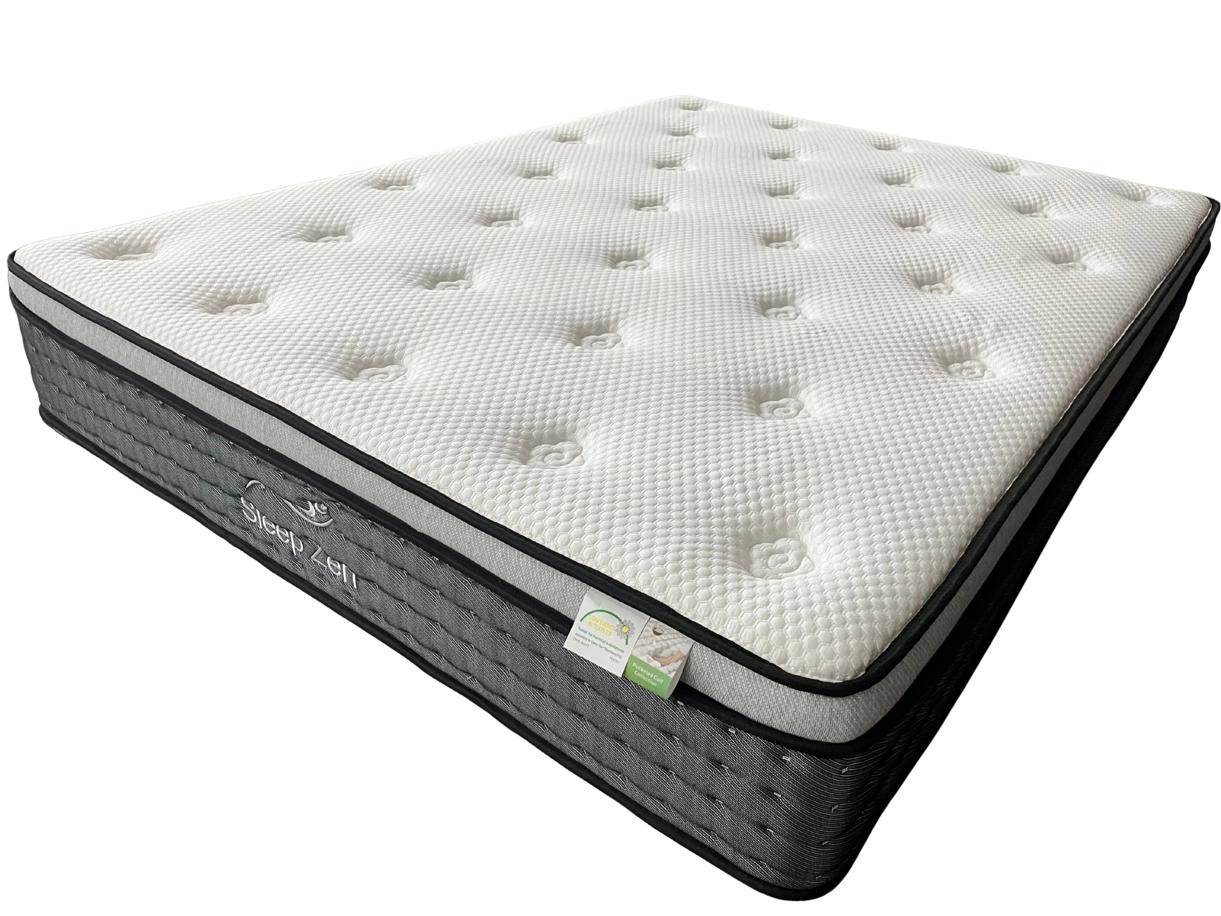 Mattress with brand logo on a white background