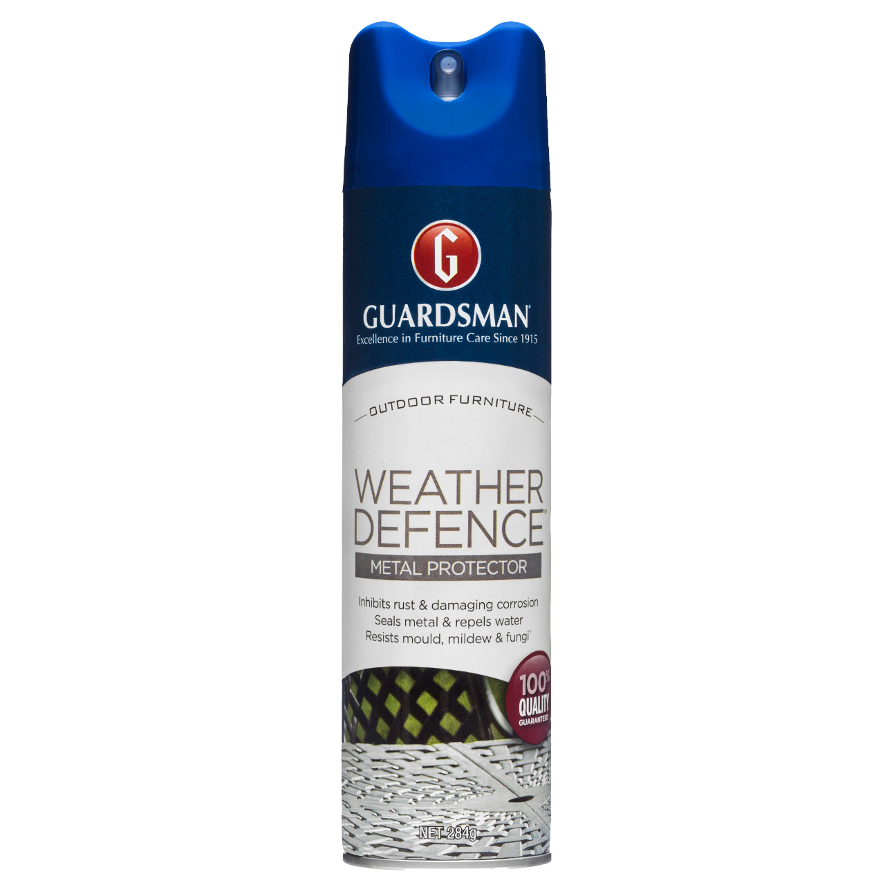 Guardsman Weather Defence Metal Protector 284g aerosol can for outdoor aluminium and wrought iron furniture