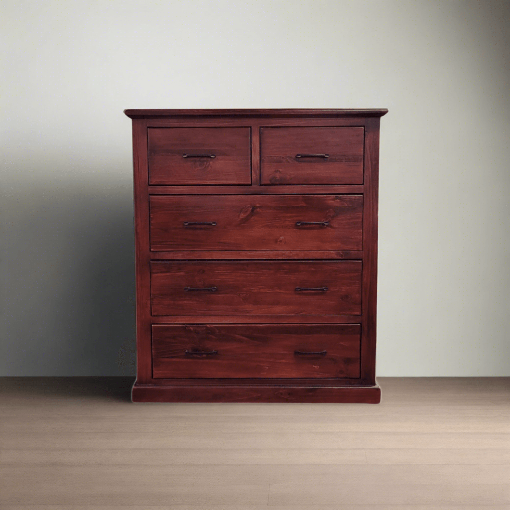 Rustic Alex Tallboy: Solid Wood Chest of Drawers - The A2Z Furniture