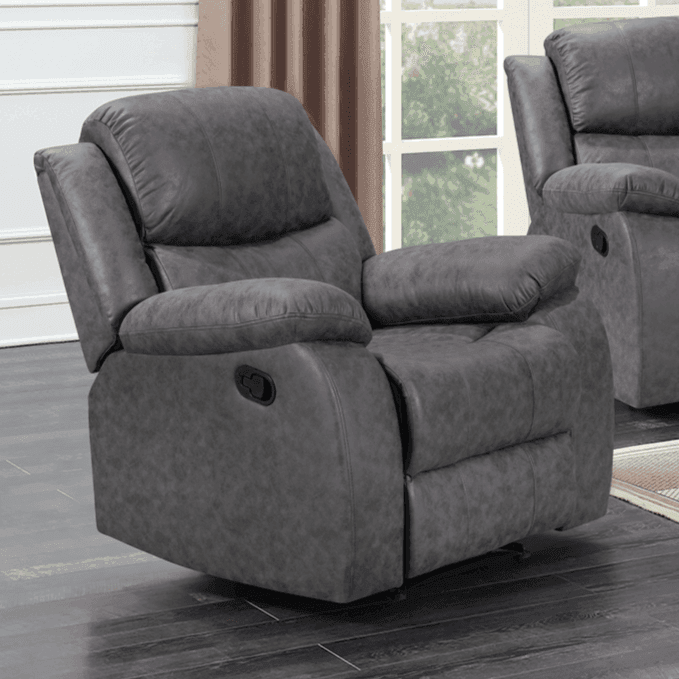 Bliss Manual 3+1+1 Light Grey Recliners Package