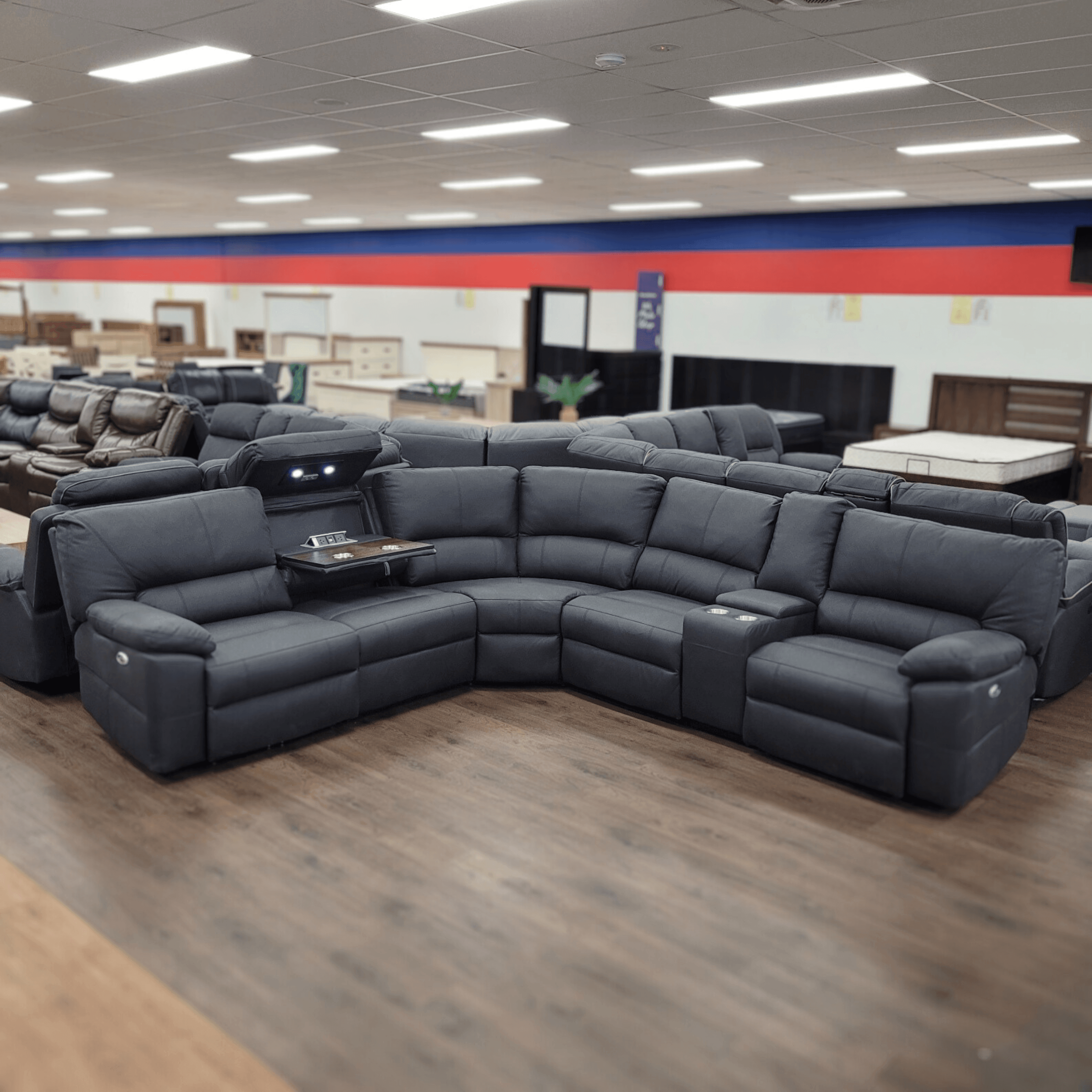 Bristol Suede Fabric Corner Recliner Sofa