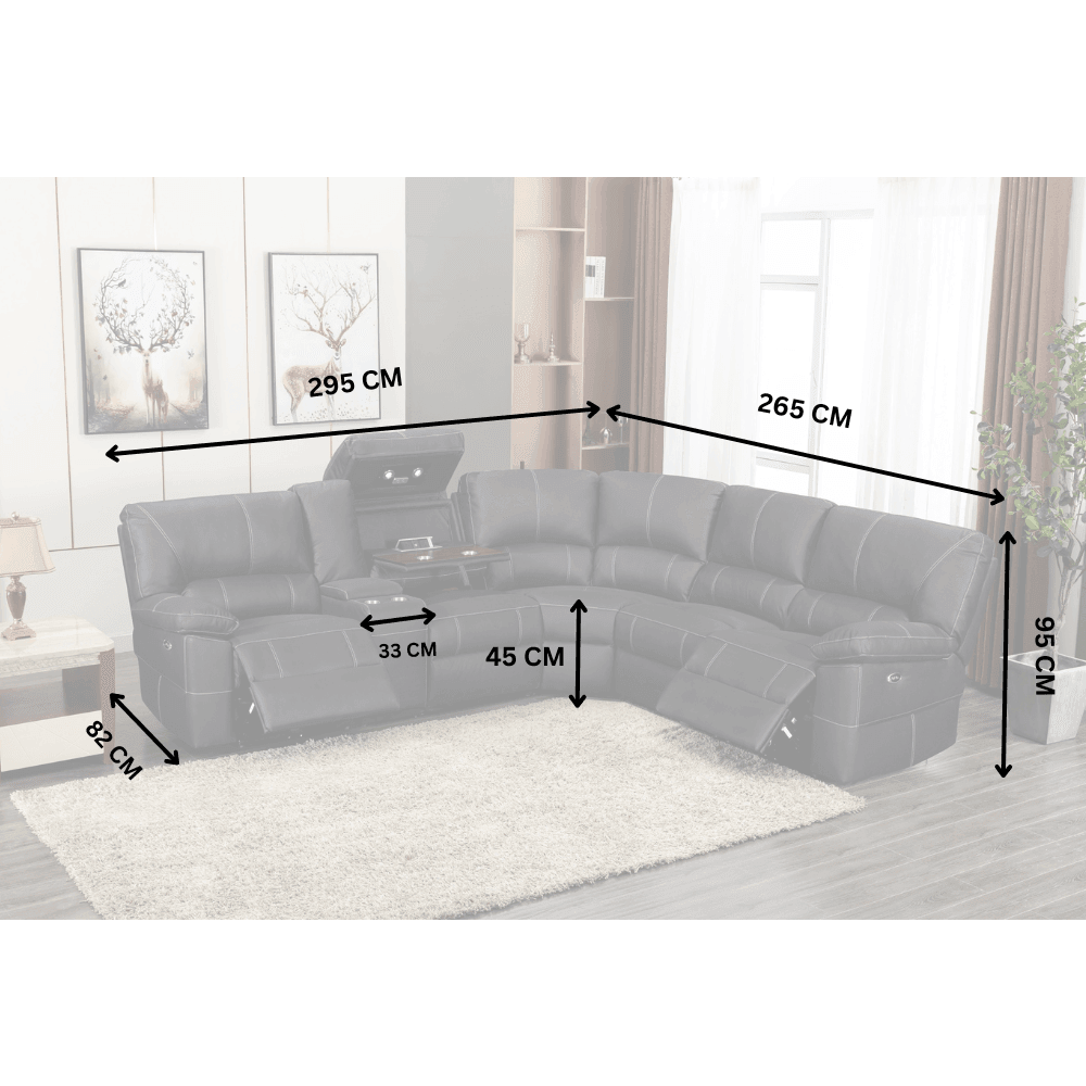 Bristol Fabric Corner Recliner Sofa
