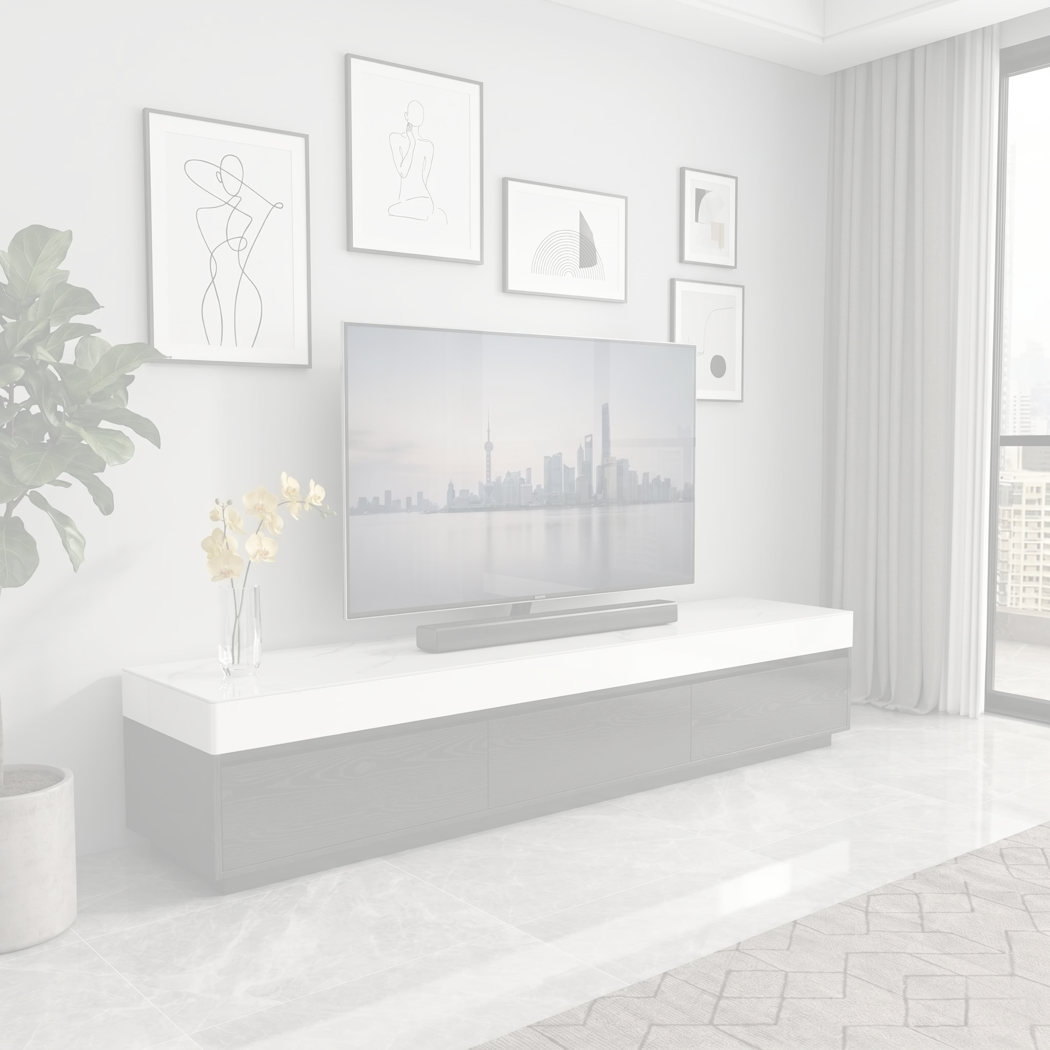 Deception TV Unit dimension diagram — 200 x 40 x 40 cm