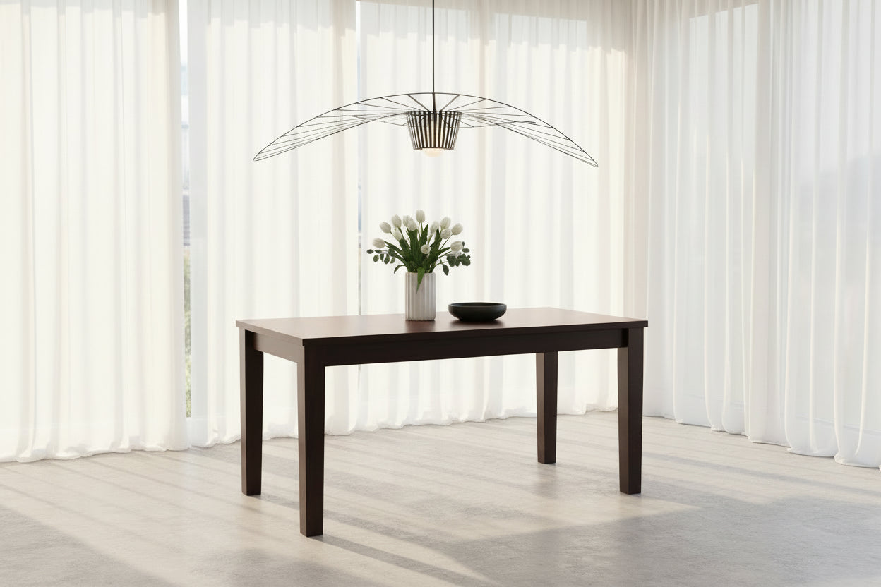 Upgrade your dining area with the Dell II Dining Table from A2Z Furniture. Modern design, durable construction. Available in brown and black.