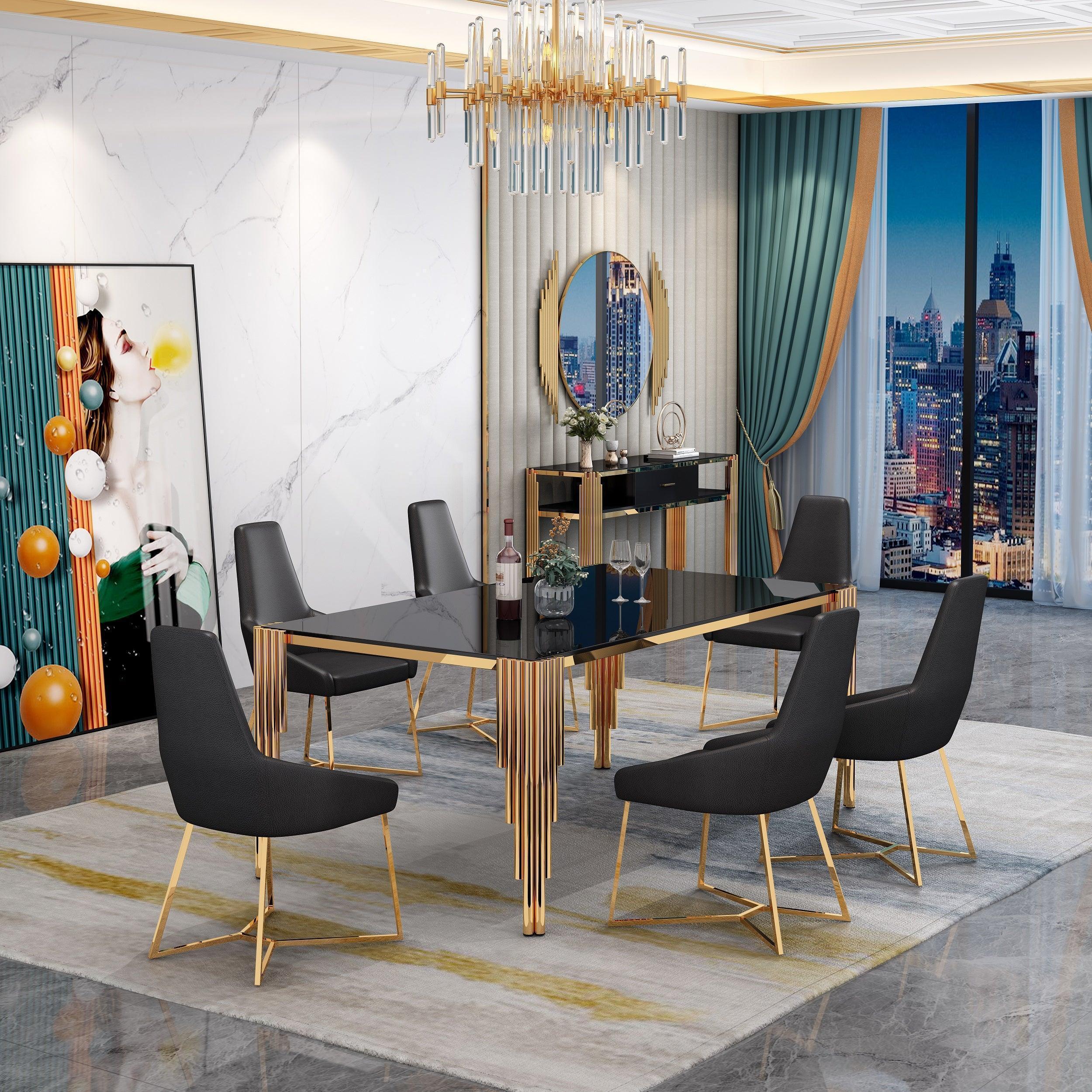 Dynamite 6 Seater Dining Table - Modern and Elegant - The A2Z Furniture