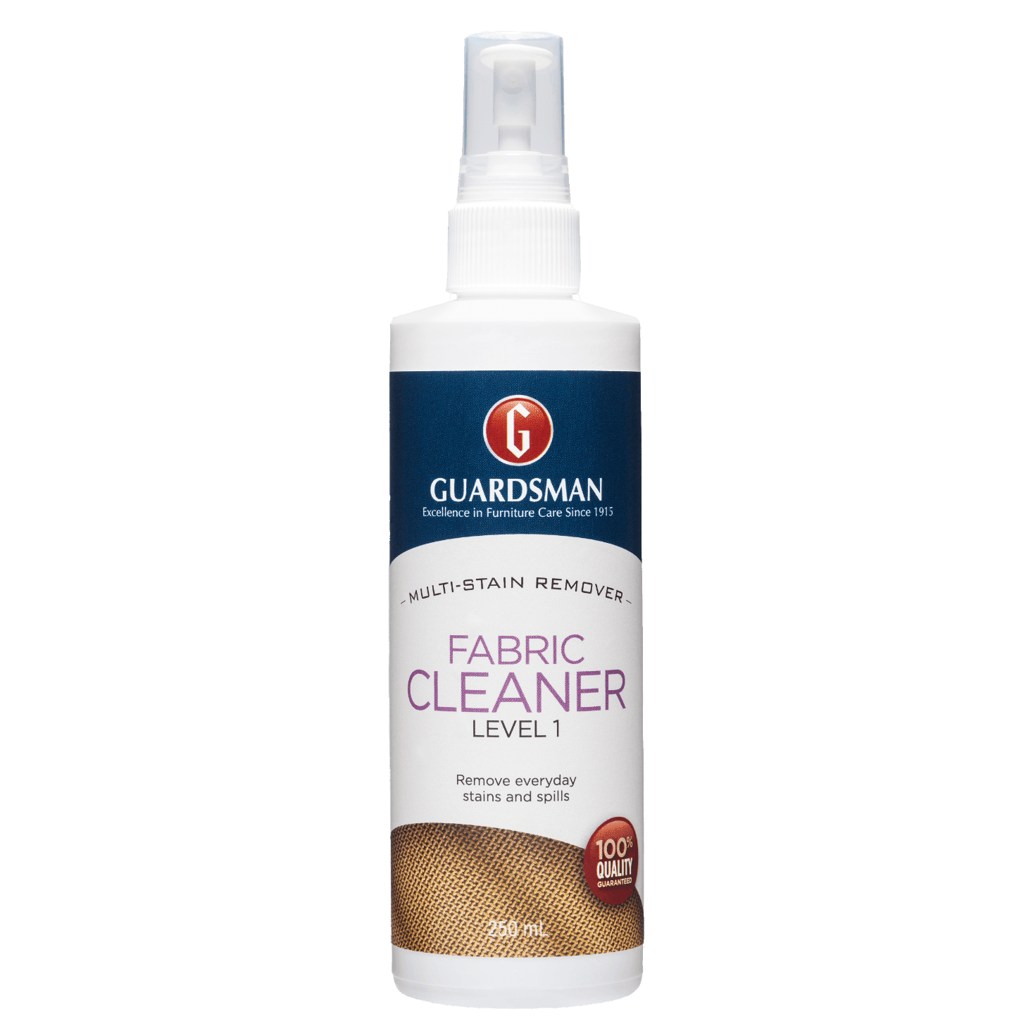 Guardsman Fabric Cleaner Level 1 spray bottle for removing fabric stains, 250ml
