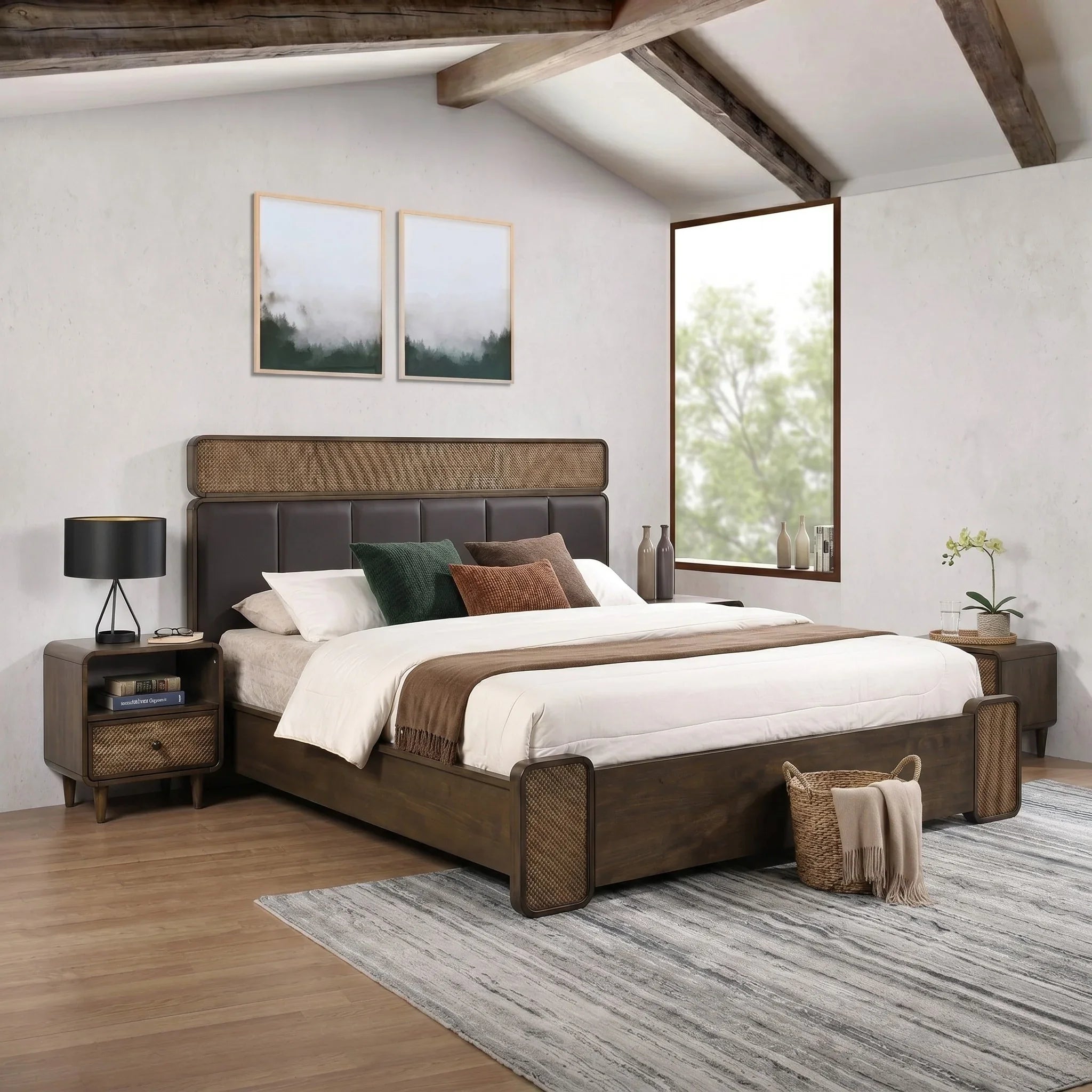 Liverpool Rattan-Effect Bed Frame | A2Z Furniture