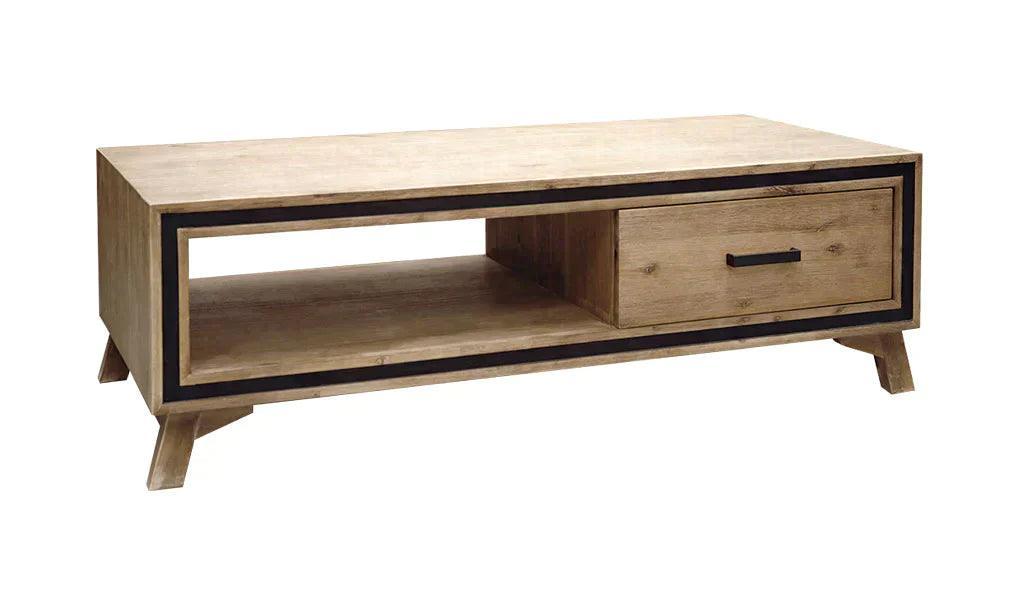 Jack Coffee Table - Modern Acacia Wood with Storage - The A2Z Furniture