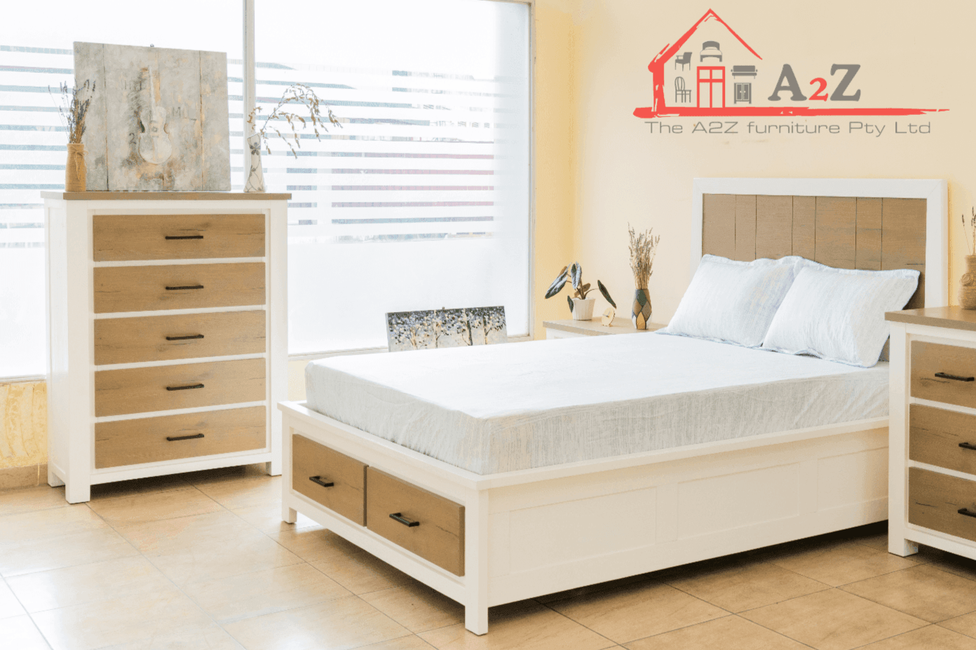 Jade 4 Piece Tallboy Bedroom Suite