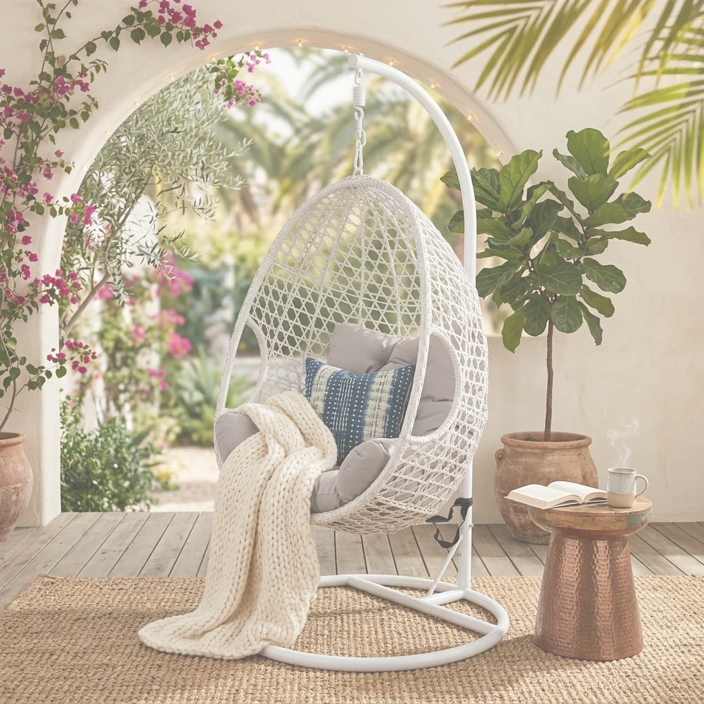 Jimmy Outdoor Egg Pod Chair dimension diagram base