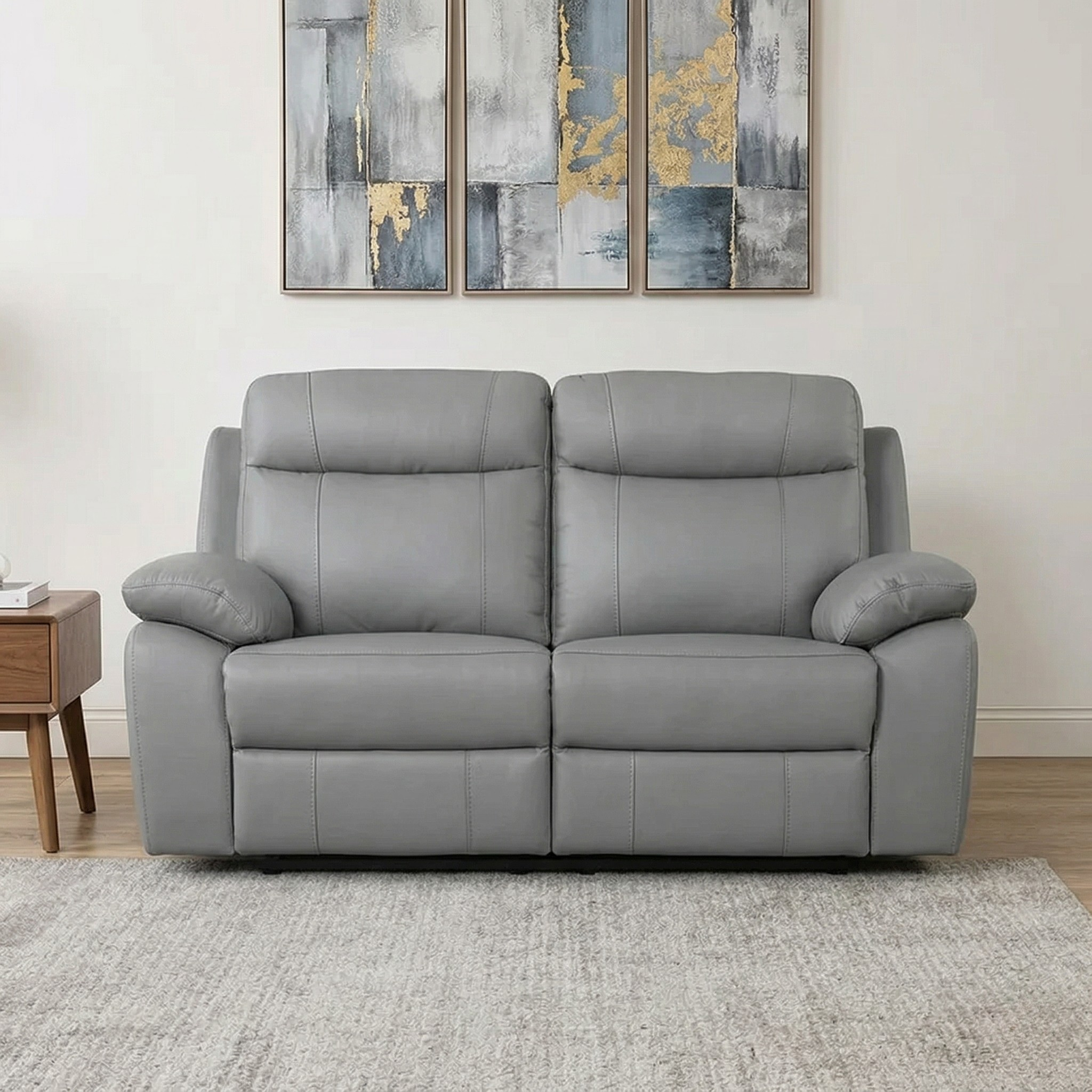 Latrobe 2 Seater Leather Recliner Lounge