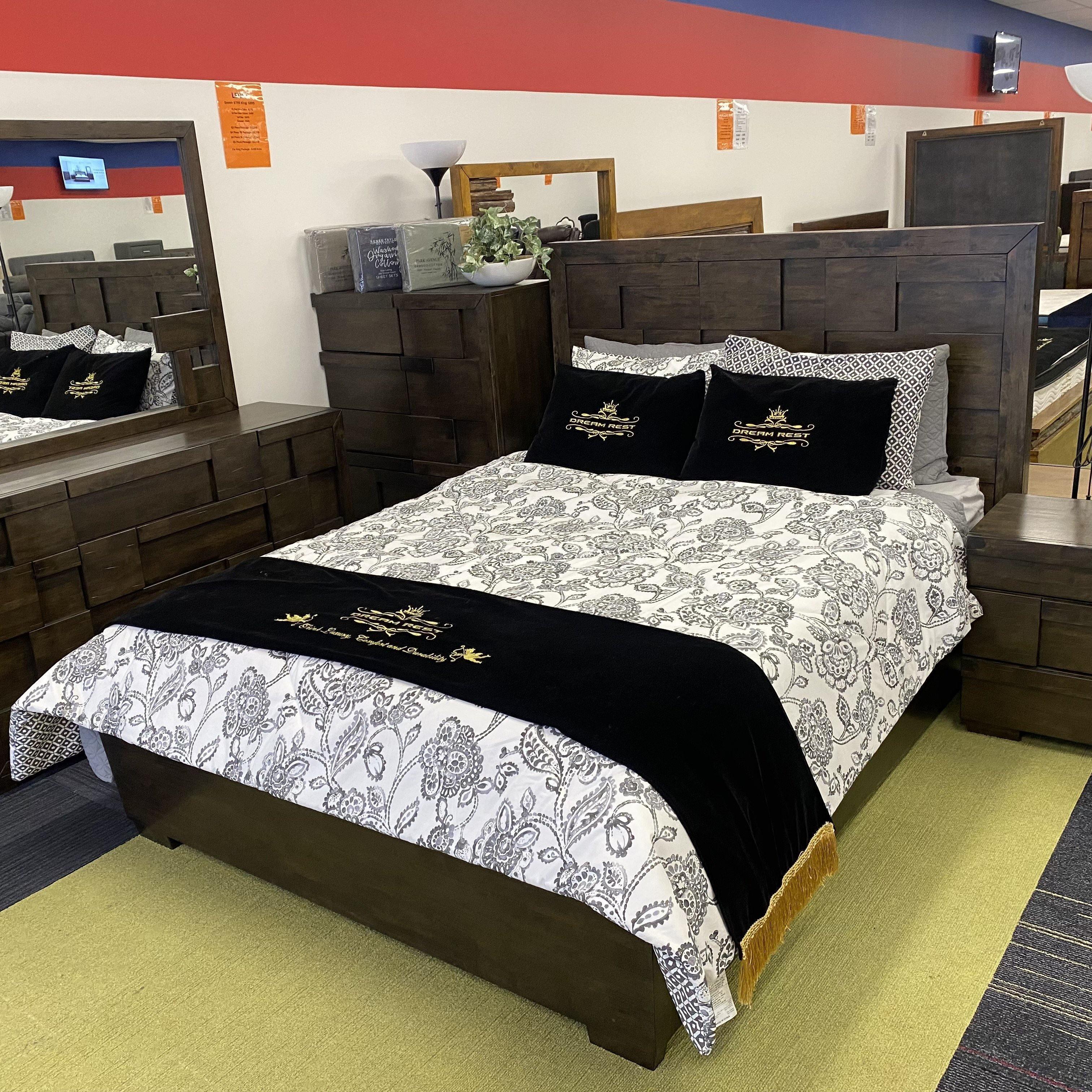 Leone Solid Wooden Bed Frame available in Queen and King Size - The A2Z Furniture