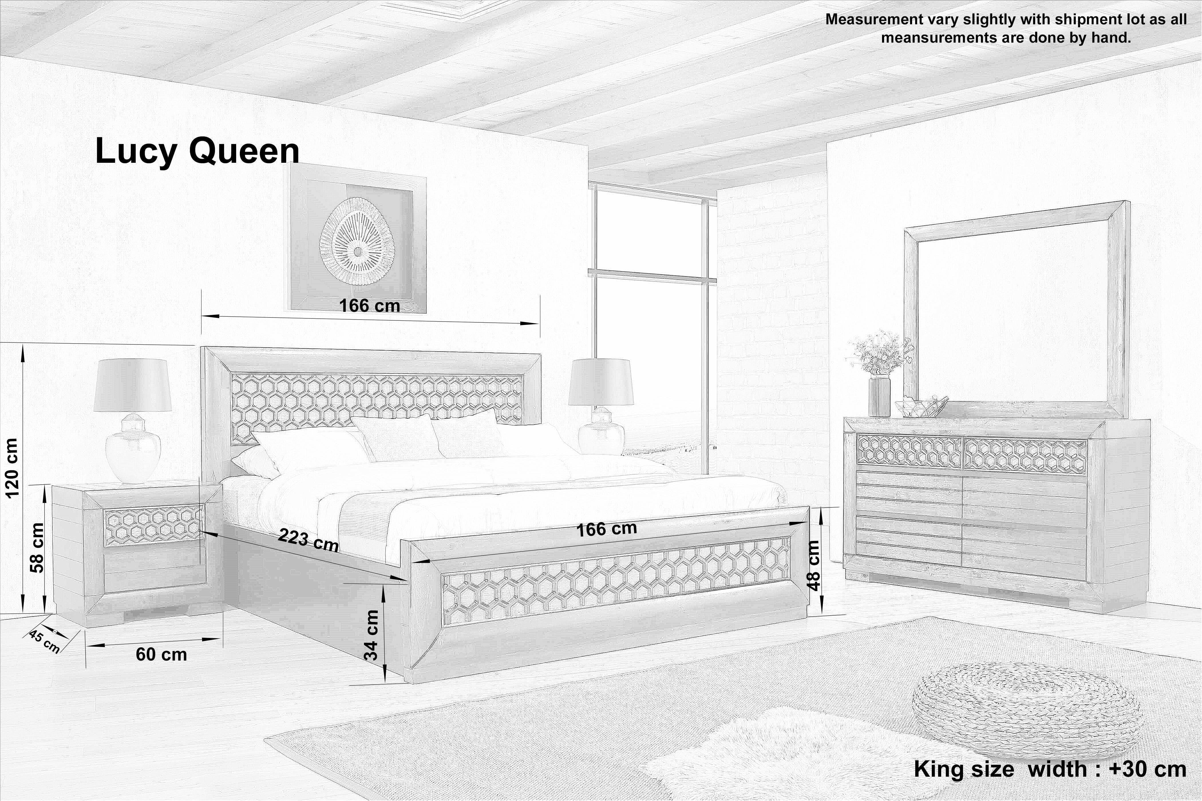 Lucy Wooden Gas Lift Bed with Storage in Rich Brown color - The A2Z Furniture