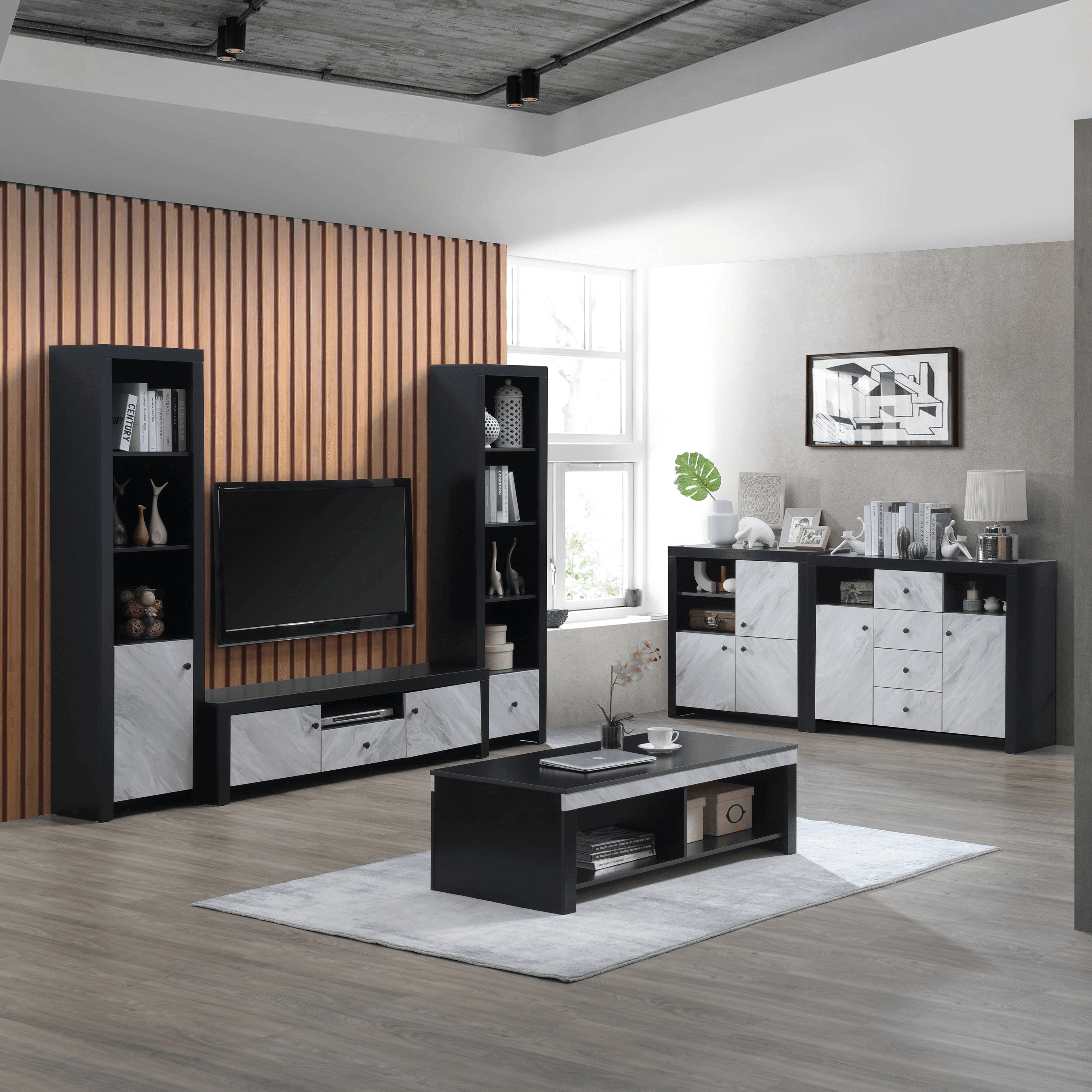 Malibu TV Unit and Coffee Table Set