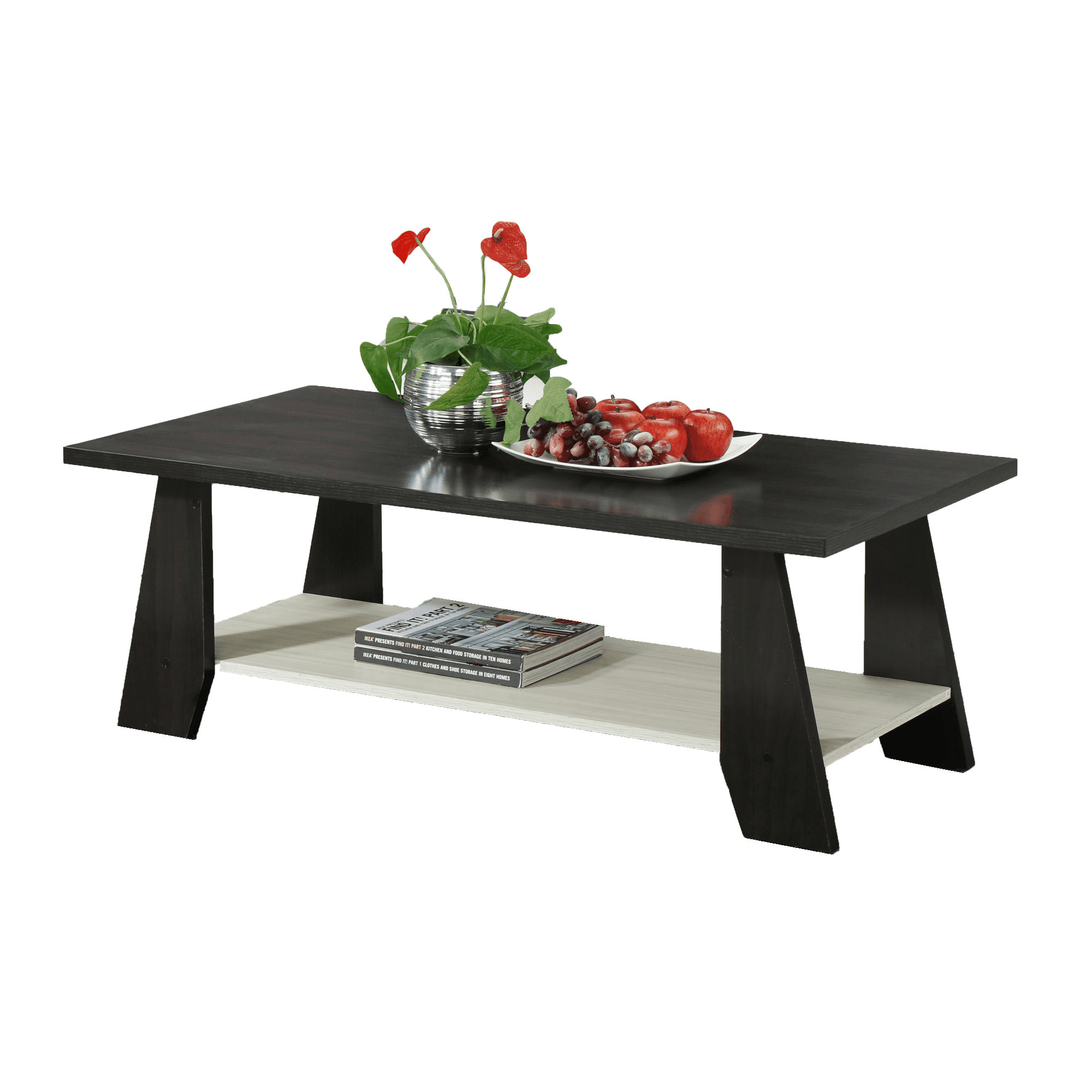 Monalisa Coffee Table and TV Unit Set from The A2Z Furniture - modern design with open shelves for storage