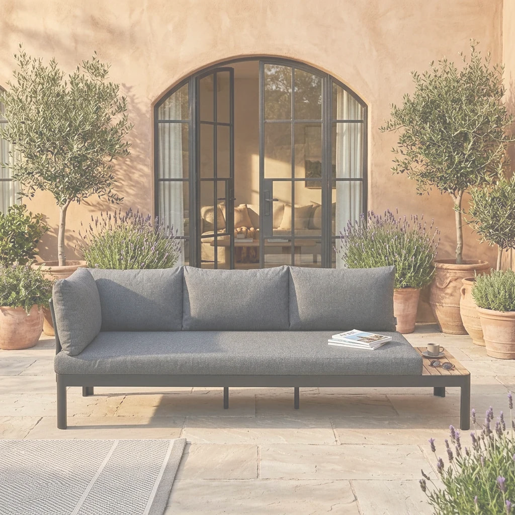 Portals 3 Seater Outdoor Lounge dimension diagram base — 240 cm length, 70 cm depth, 84 cm height