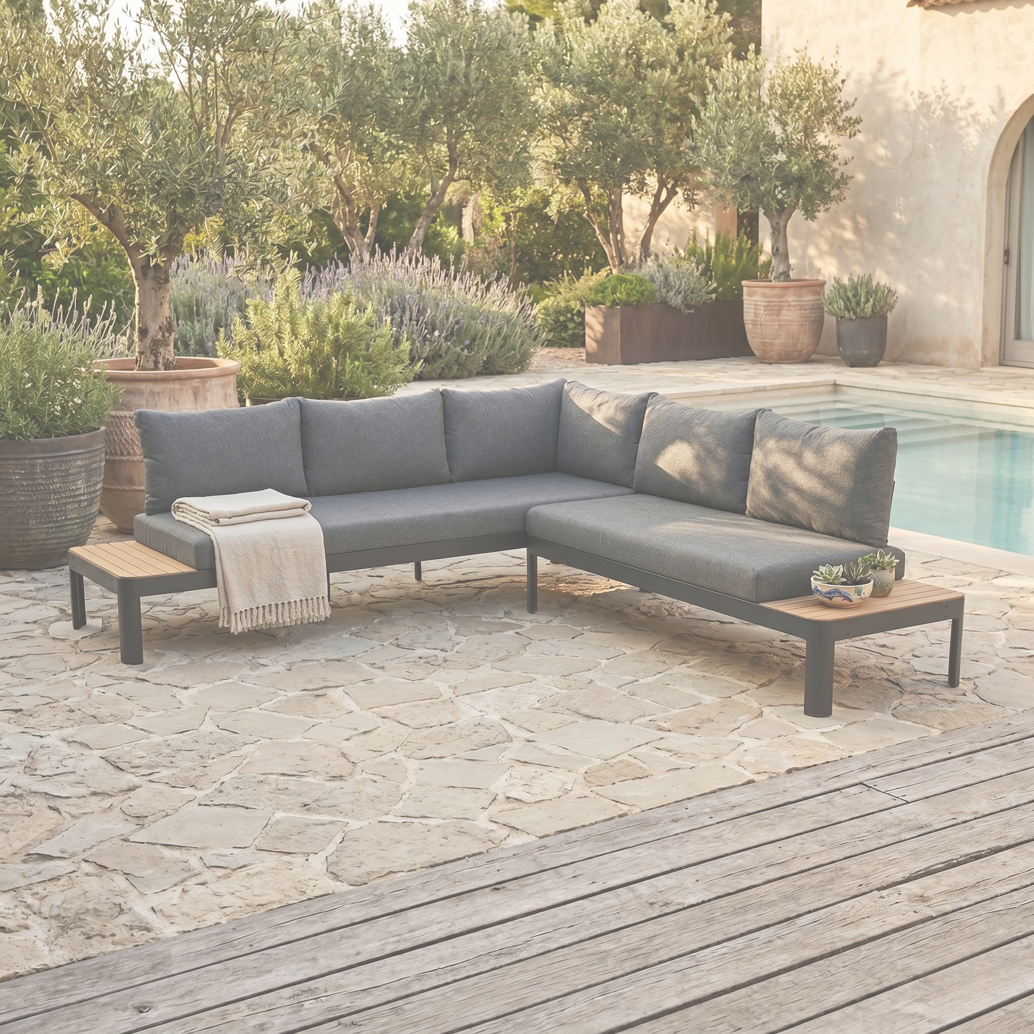 Portals Outdoor Corner Lounge dimension diagram base