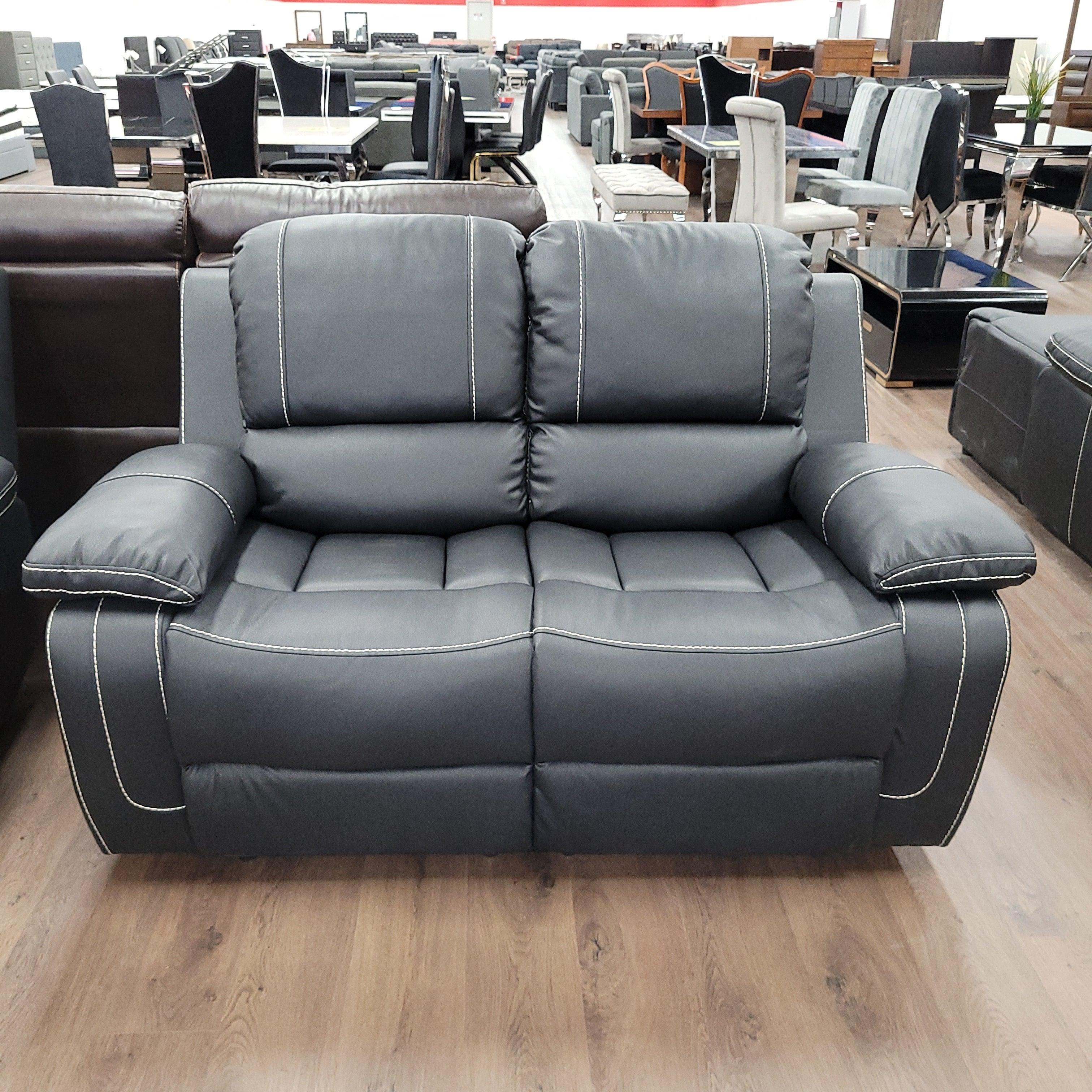 Stanhill Plus Air Leather Black Recliner Suite - The A2Z Furniture