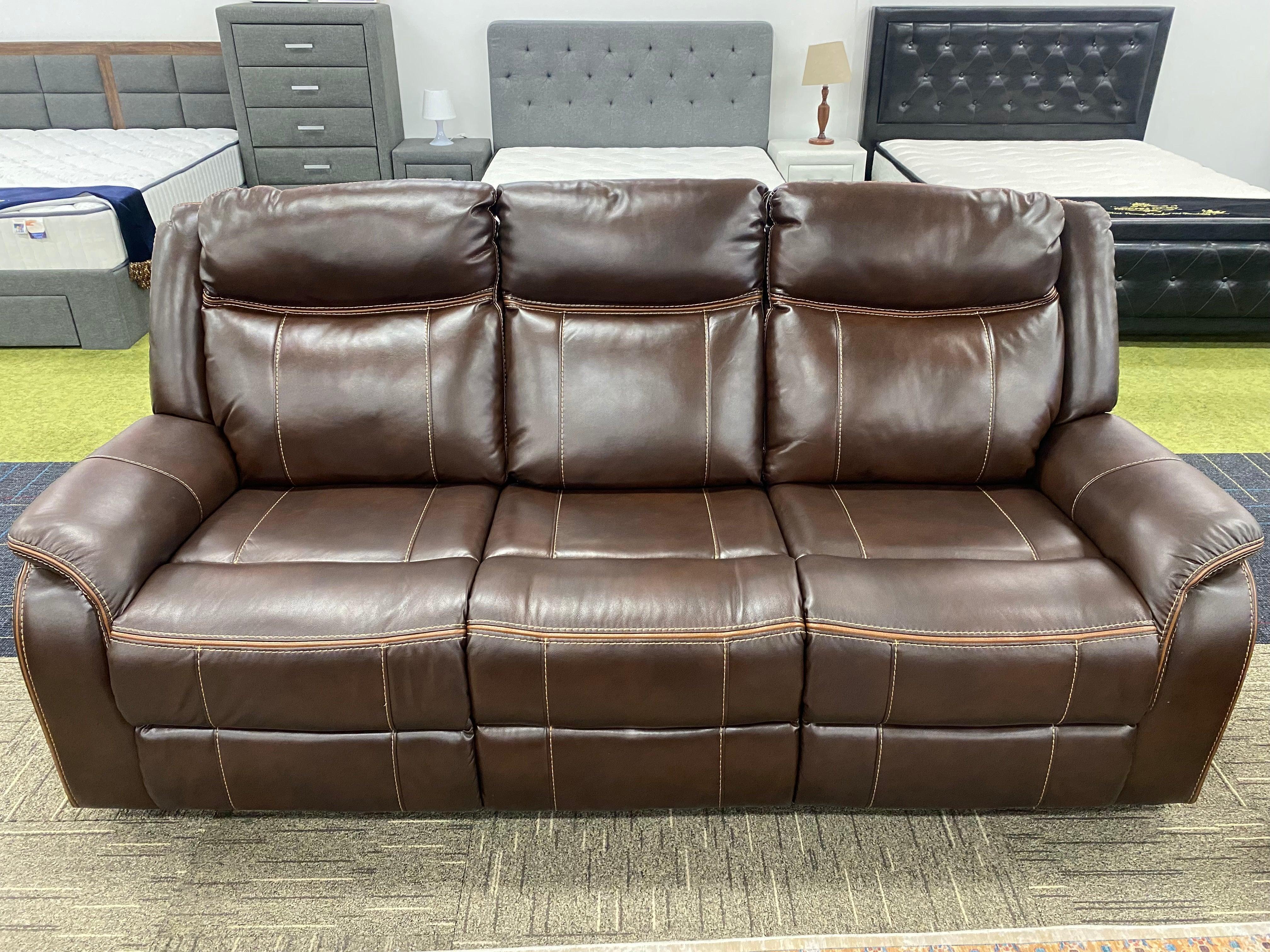 Sunshine Electric 3+2+1 Brown Recliner Package