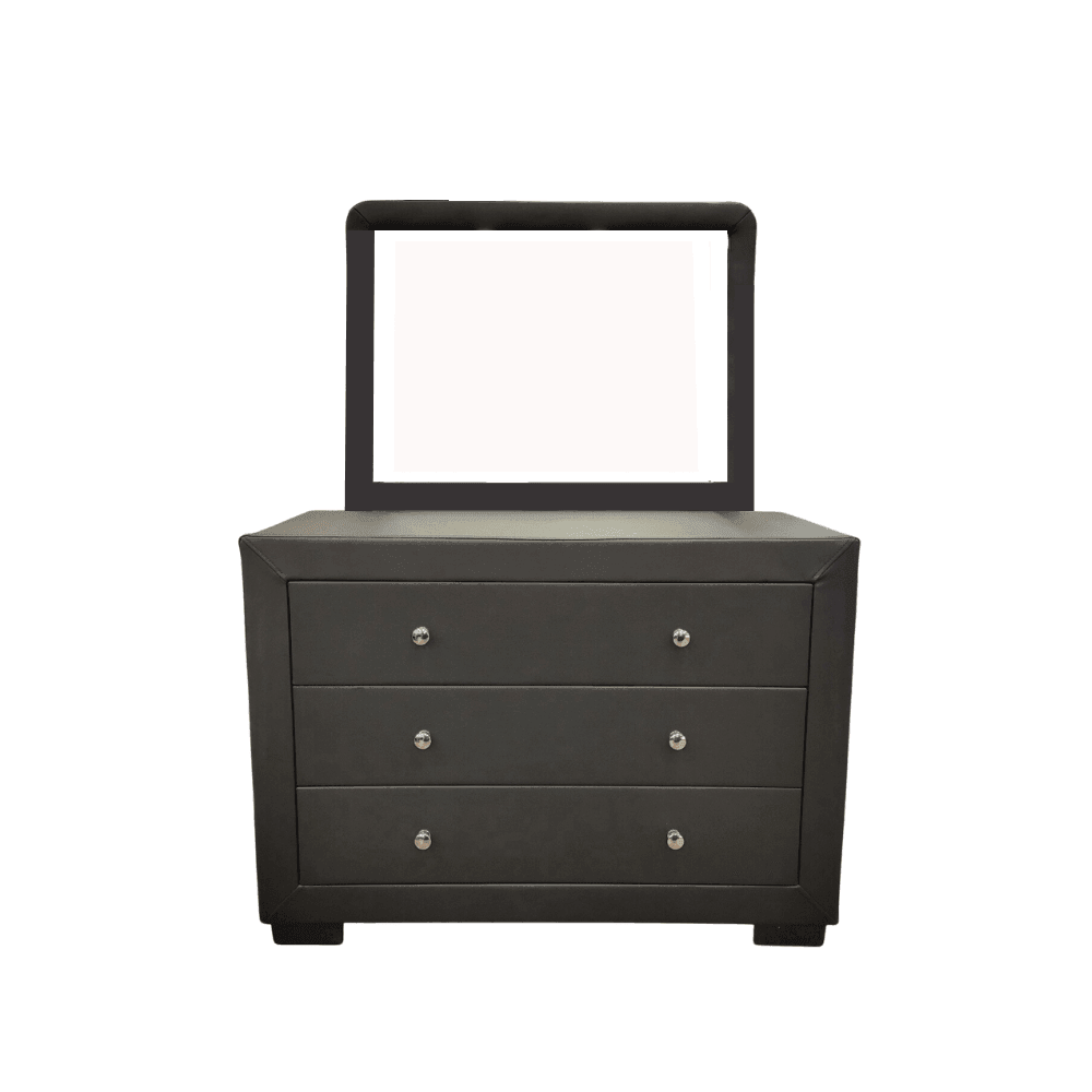Modern Black Dresser with Mirror - The A2Z Furniture - Smart Storage and Sleek Design