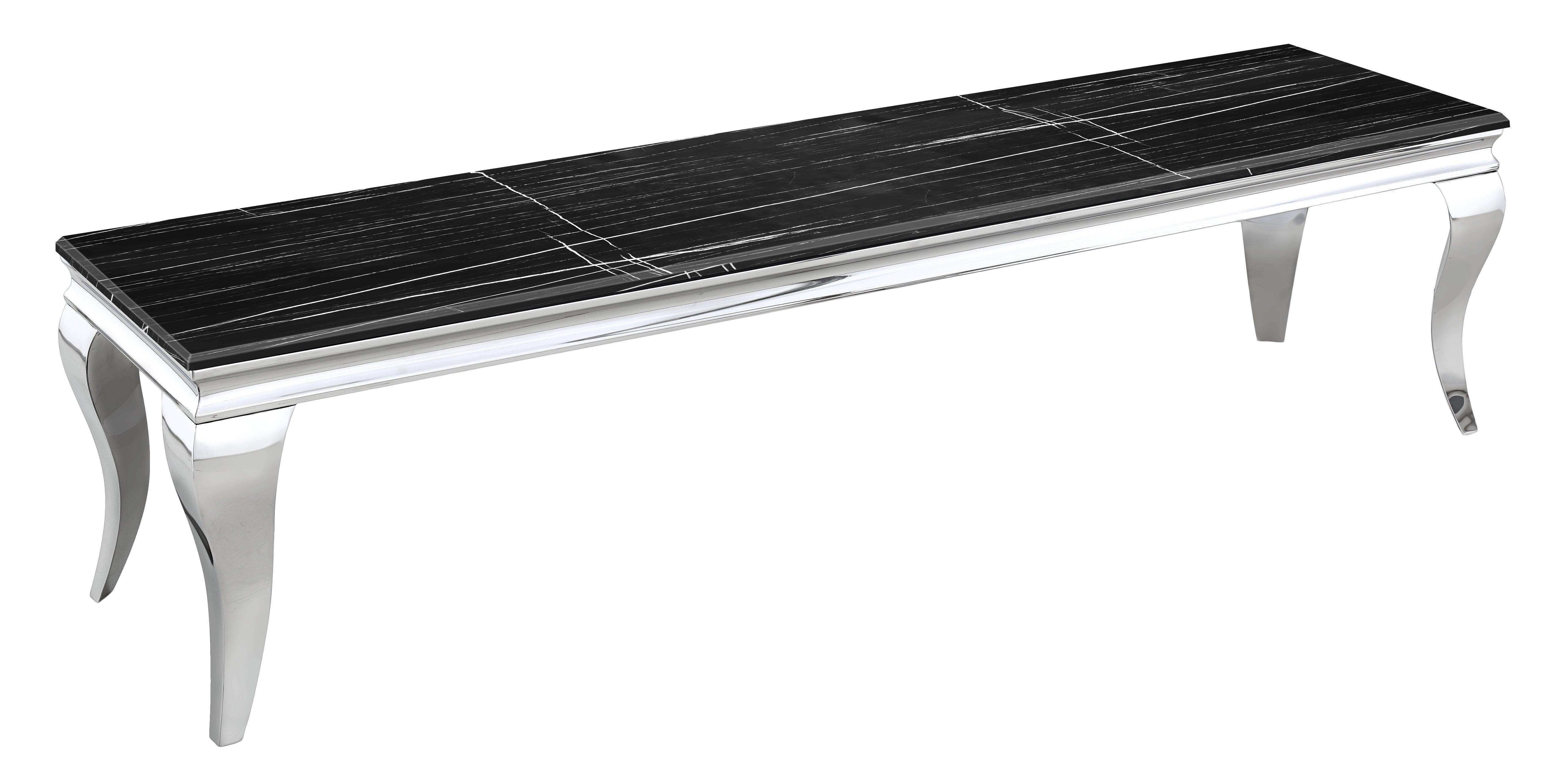 Zoom TV Unit - Stainless Steel Base with Glass and Marble Top Options - The A2Z Furniture