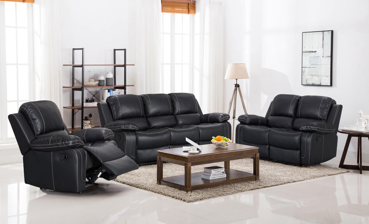 Stanhill leather recliner lounge suite in a modern living room — a quality recliner built to last