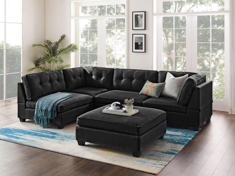 modular couch configurations in a modern living room showroom