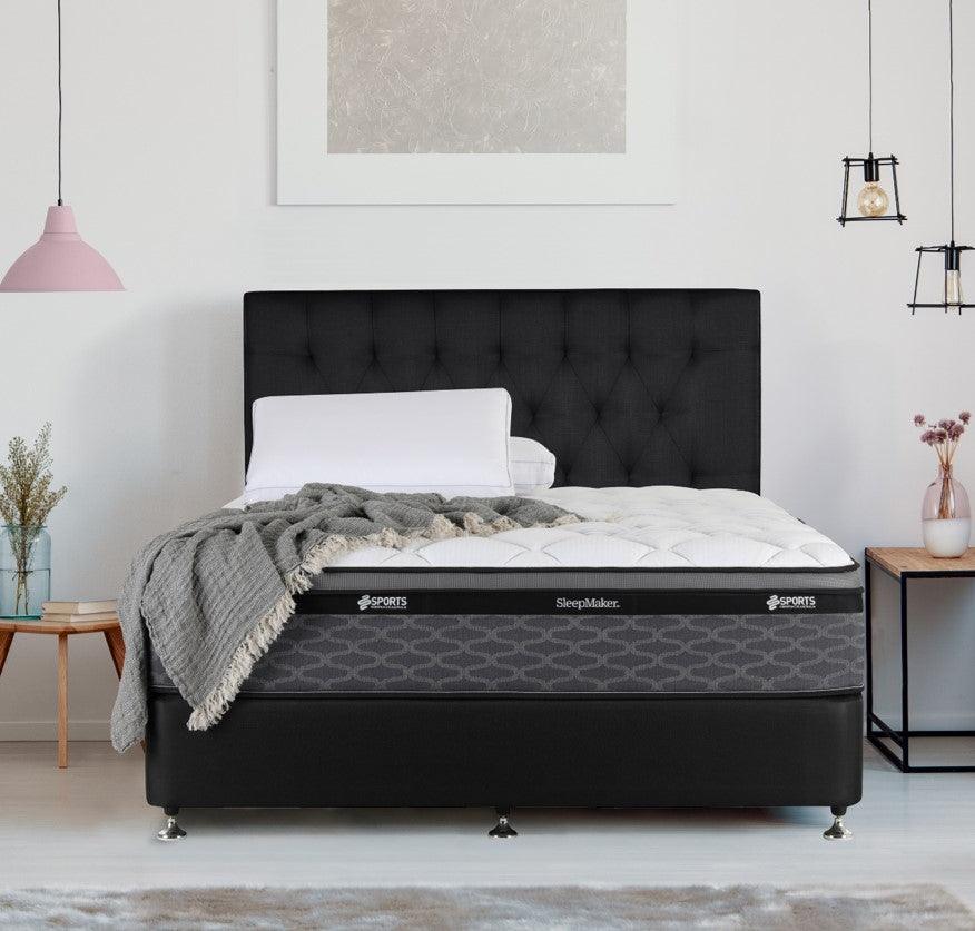 SleepMaker Miracoil M202 Mattress - Choose Plush, Medium, or Firm for Ultimate Comfort. Visit Our Stores for Personalized Comfort Solutions.