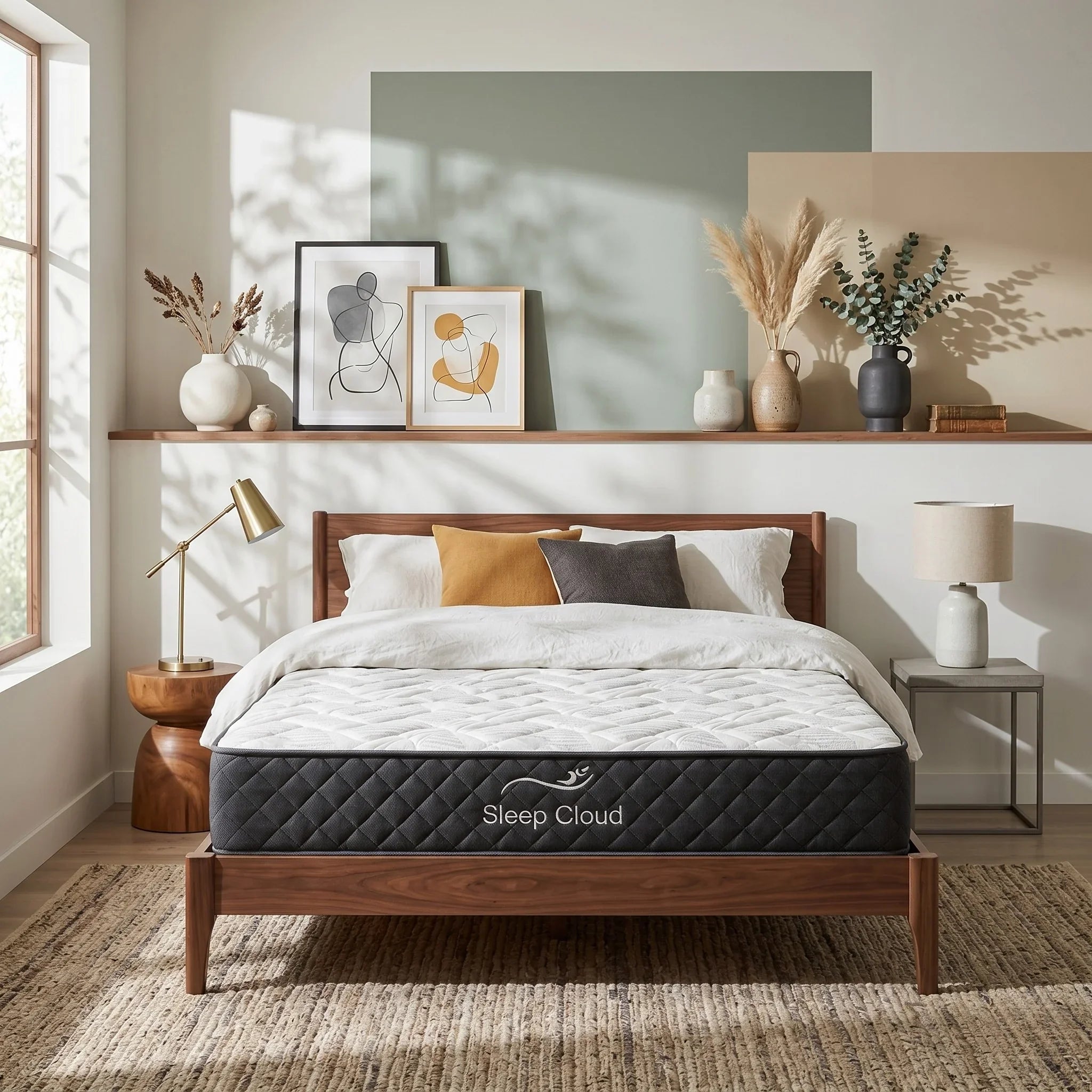 Coir Mattress: Natural fibers for a cool, supportive sleep experience.