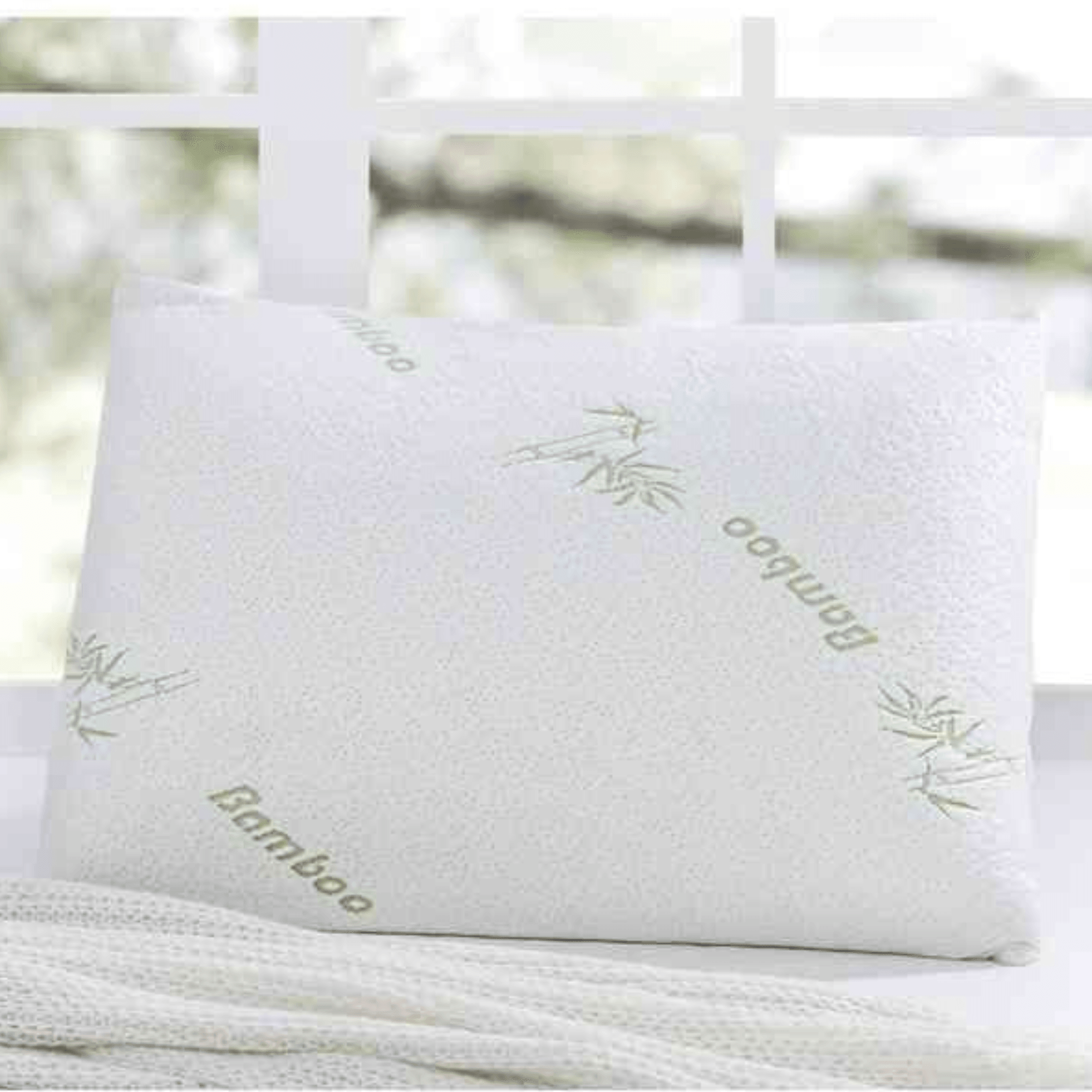 Comfortable pillow for all sleeping styles on a bed.