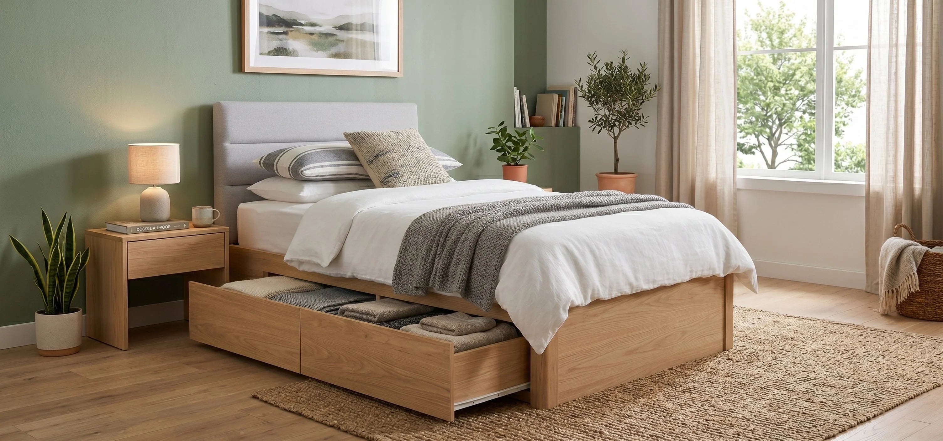 King Single Bed with Storage Brisbane and Gold Coast - The A2Z Furniture