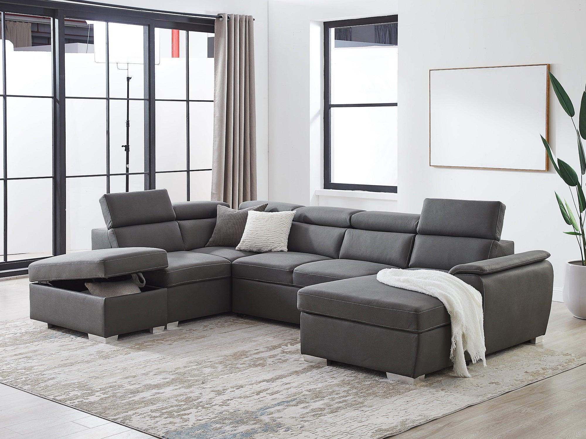 A2Z Furniture U-shaped sofa in living room setting, perfect for gatherings and relaxation.